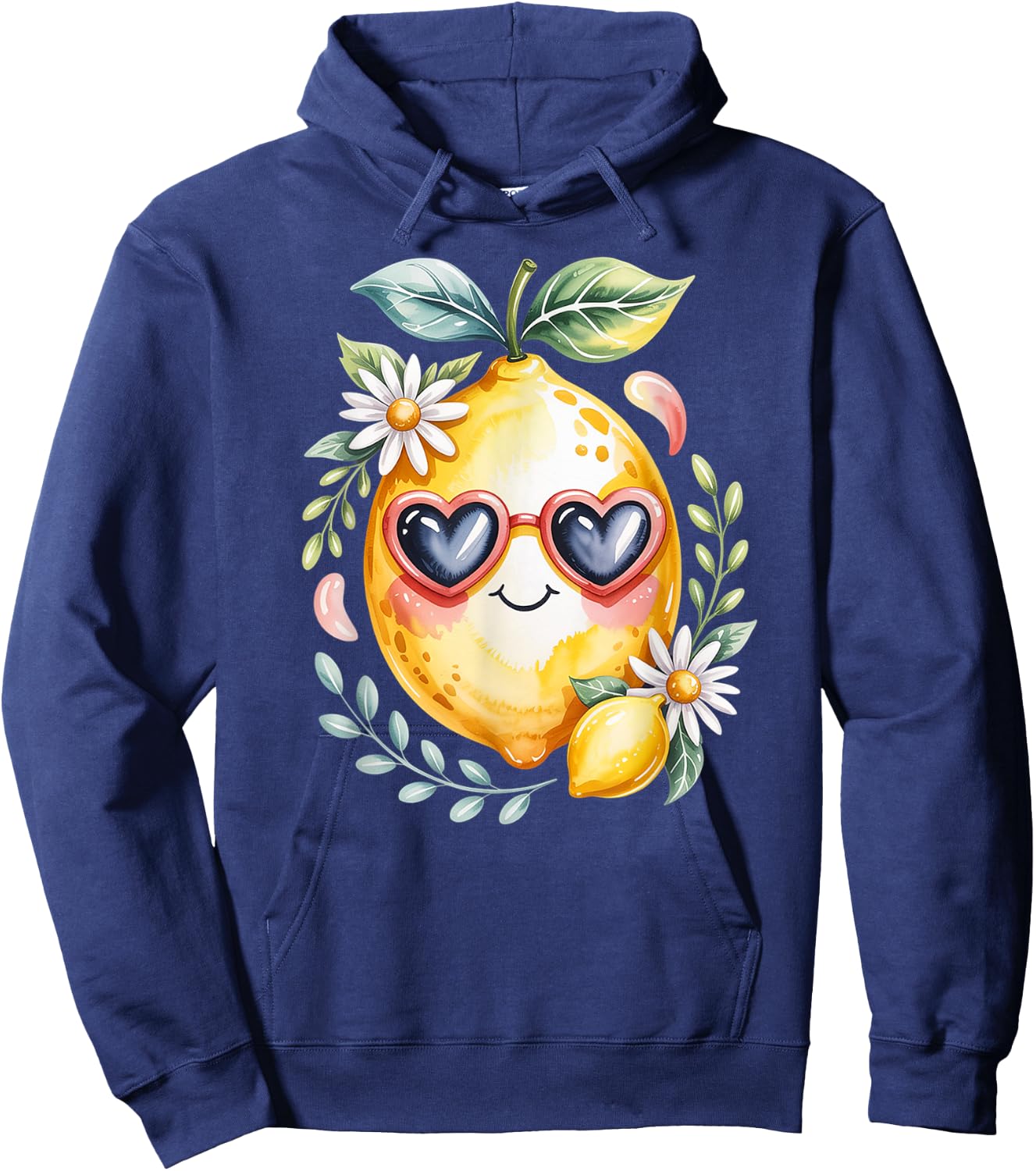 Cute Lemons Fruit Girls & Women Who Adore Loves Lemon Hoodie - Hoodie | Navy