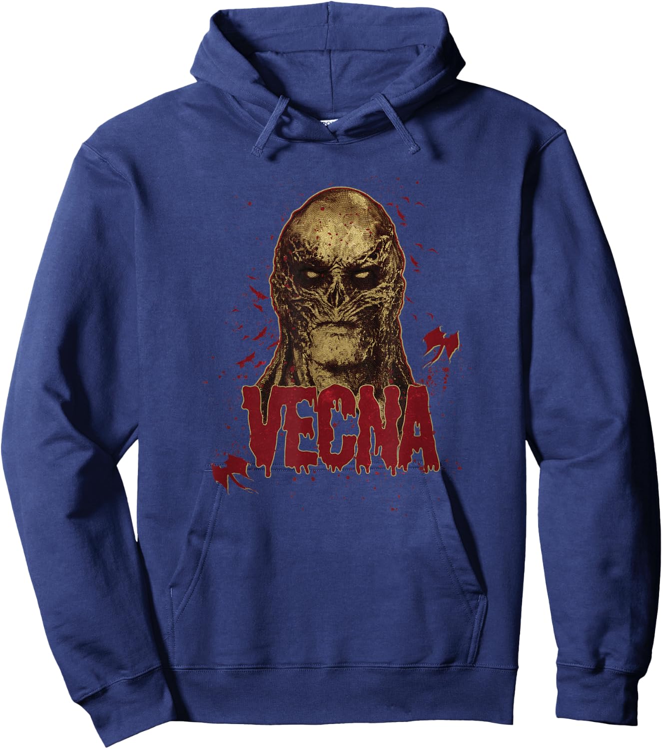 Stranger Things 4 Vecna Splatter Portrait Hoodie - Hoodie | Navy
