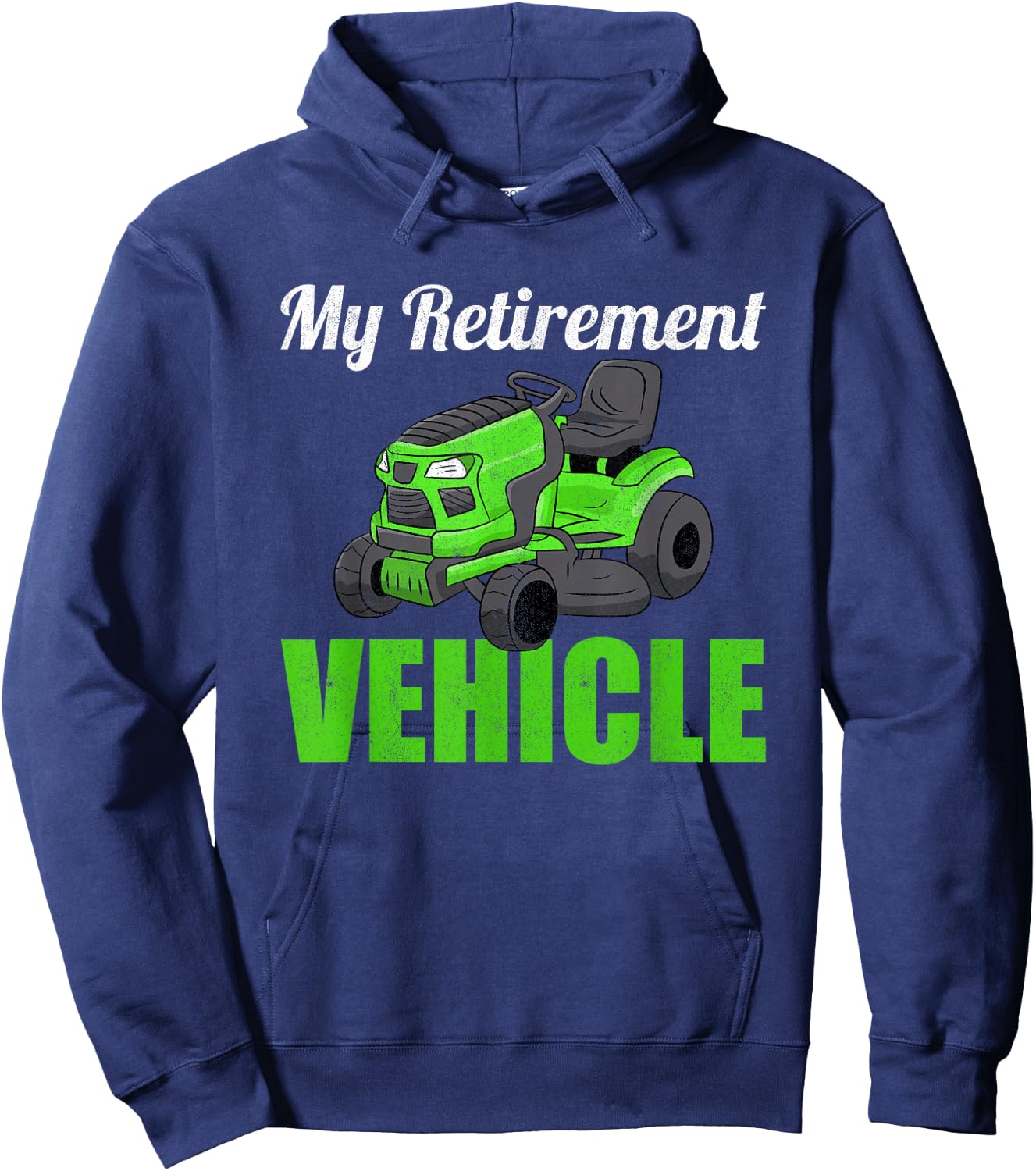 My Retirement Vehicle Lawnmower Grandpa Mower Lawn Mowing Hoodie - Hoodie | Navy