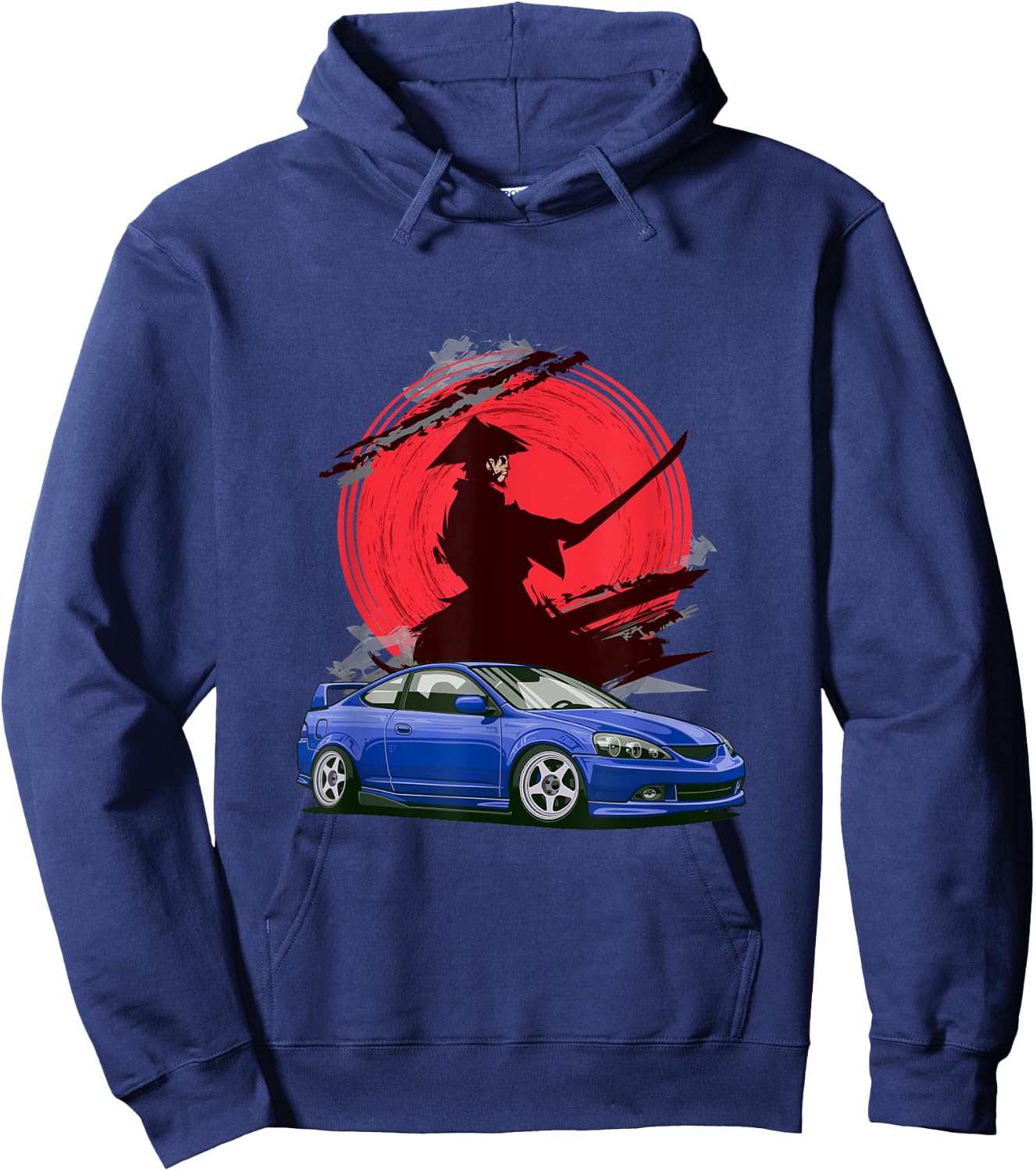 JDM RSX Auto Tuning Japan Samurai Sun Drift Hoodie - Hoodie | Navy
