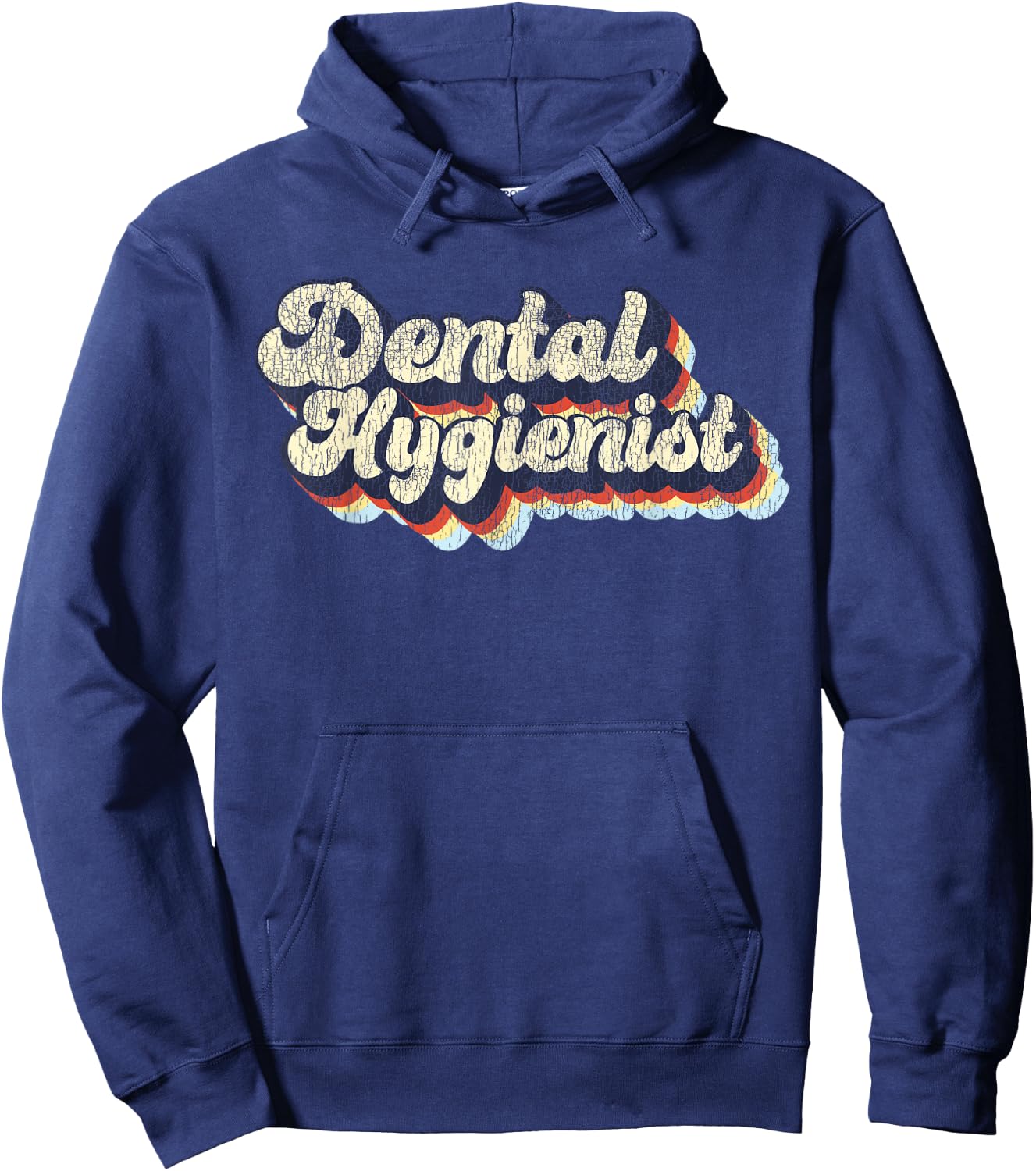 Dental Hygienist Retro Vintage Hoodie - Hoodie | Navy