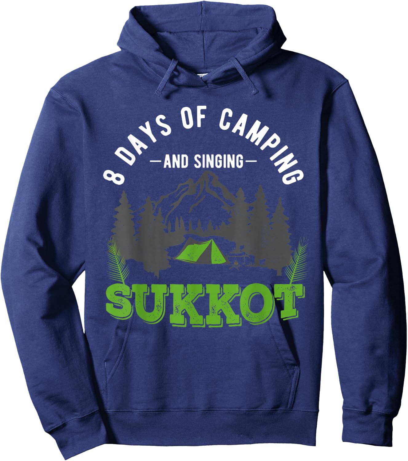 Feast of Tabernacles with Lulav and Etrog or Sukkot Hoodie - Hoodie | Navy