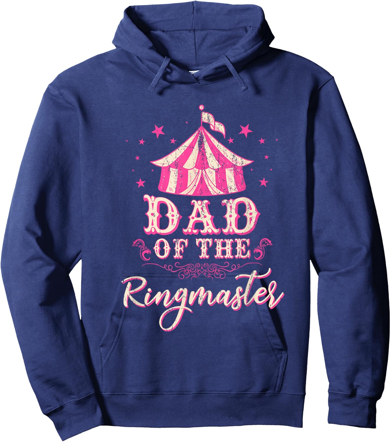 Dad Of The Ringmaster Circus Themed Birthday Party Hoodie - Hoodie | Navy