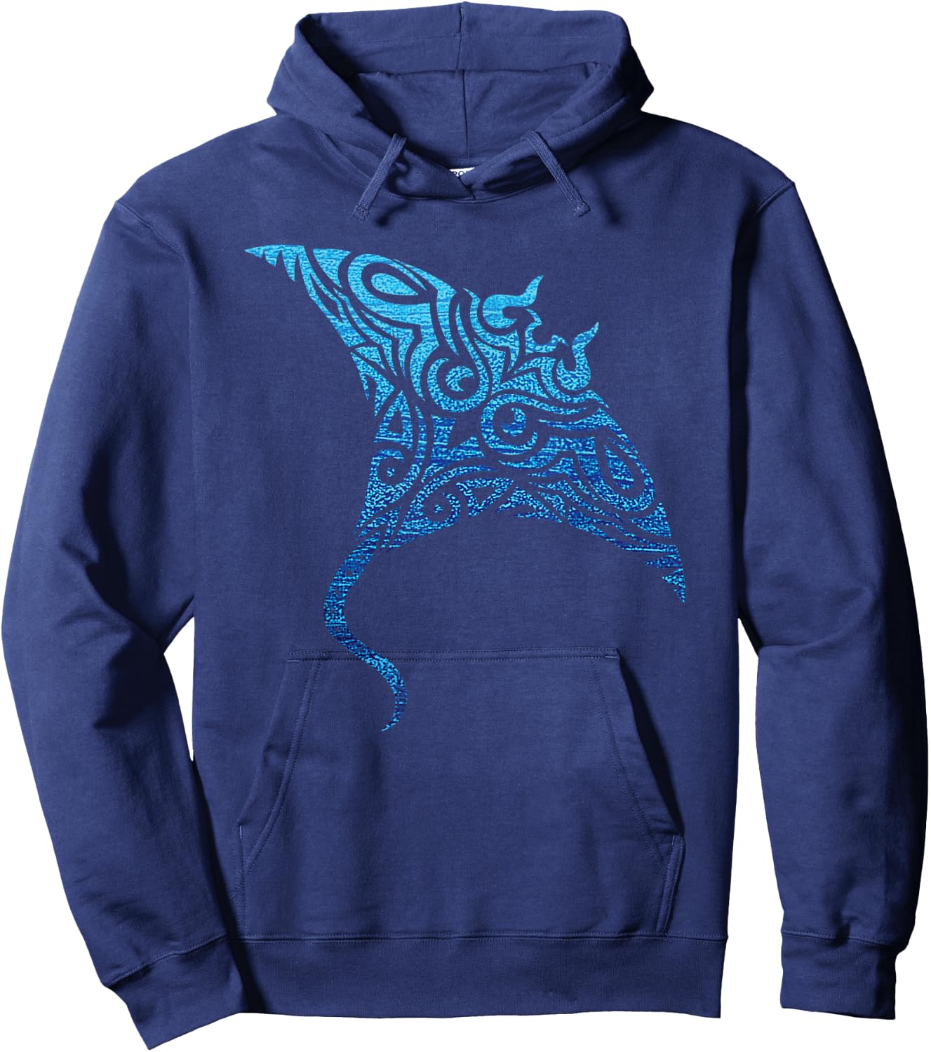 Hawaiian Manta Ray Tribal Polynesian Tattoo Pacific Stingray Hoodie - Hoodie | Navy
