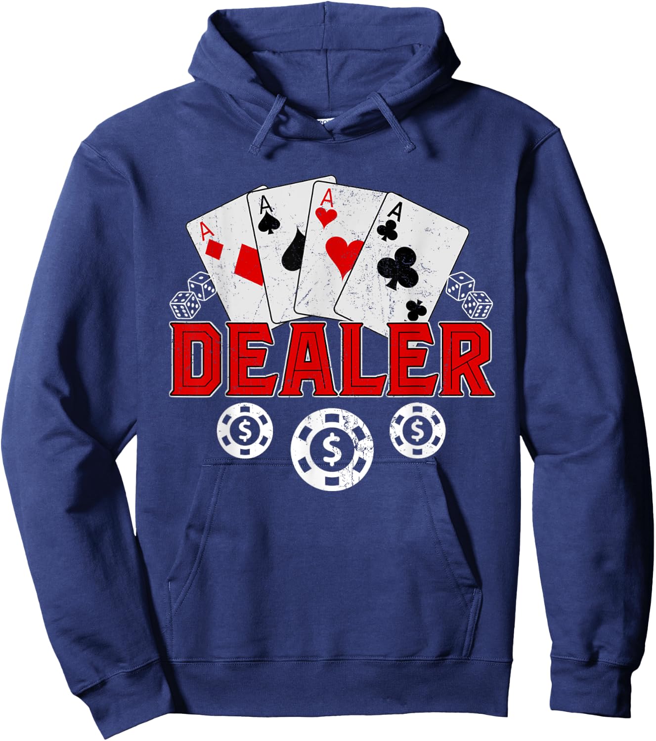 Casino Dealer Halloween Costume Shirt Poker Gambling Hoodie - Hoodie | Navy