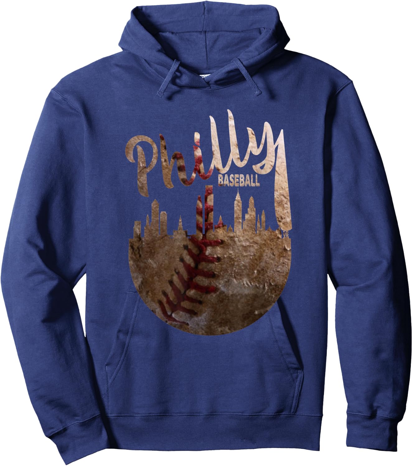 Retro Philadelphia Baseball Vintage distressed Men Women Hoodie - Hoodie | Navy