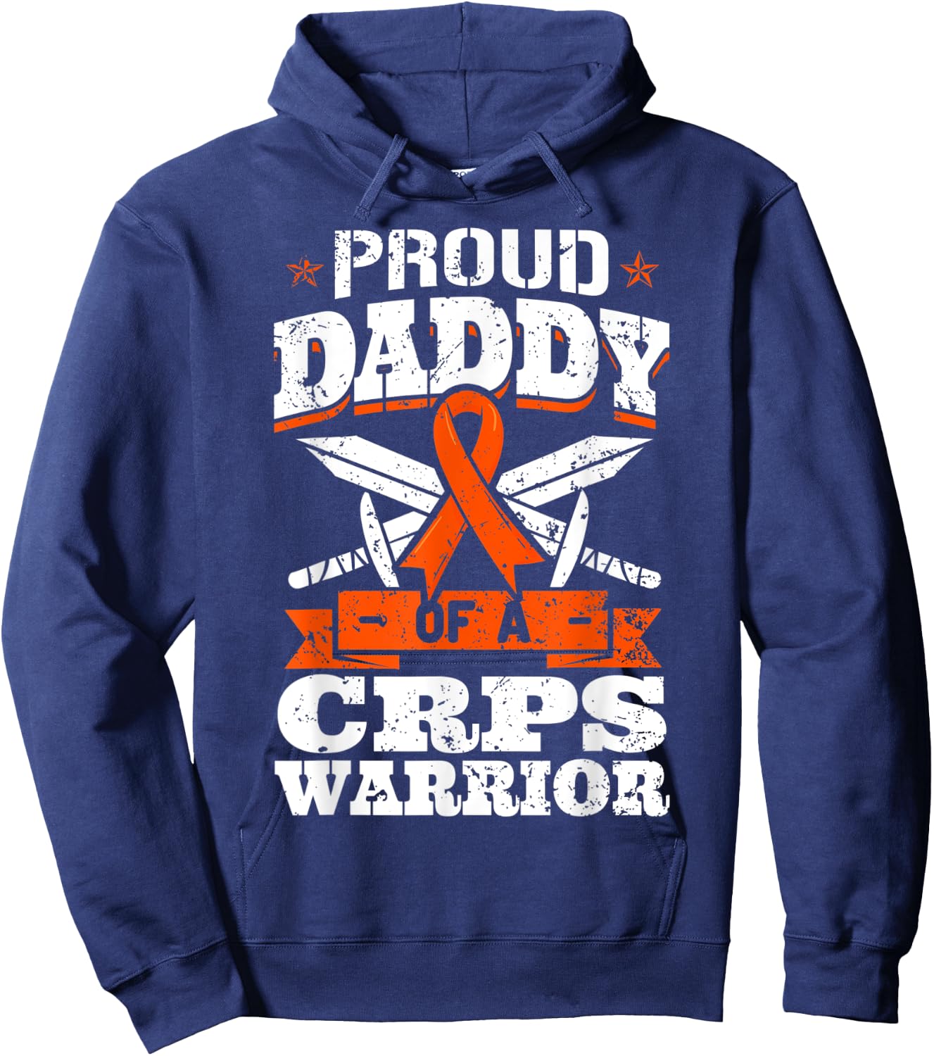 Proud Daddy Of A CRPS Warrior RSD Awareness Ribbon RND Dad Hoodie - Hoodie | Navy
