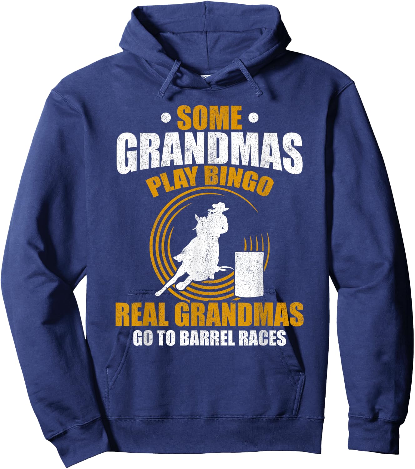 Rodeo Barrel Racer Grandmother Horse Grandma Barrel Racing Hoodie - Hoodie | Navy