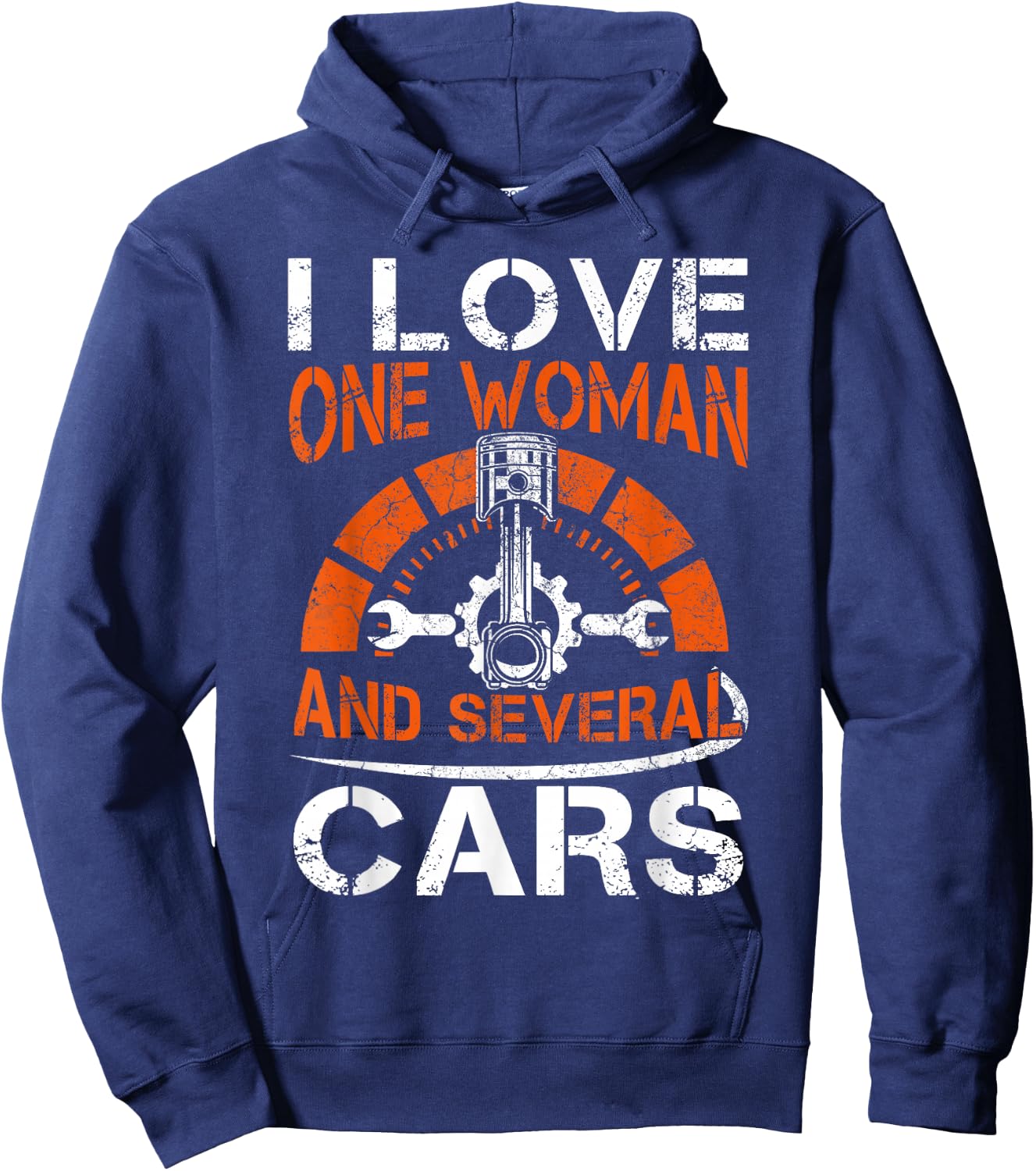 I Love One Woman And Multiple Cars Hoodie - Hoodie | Navy