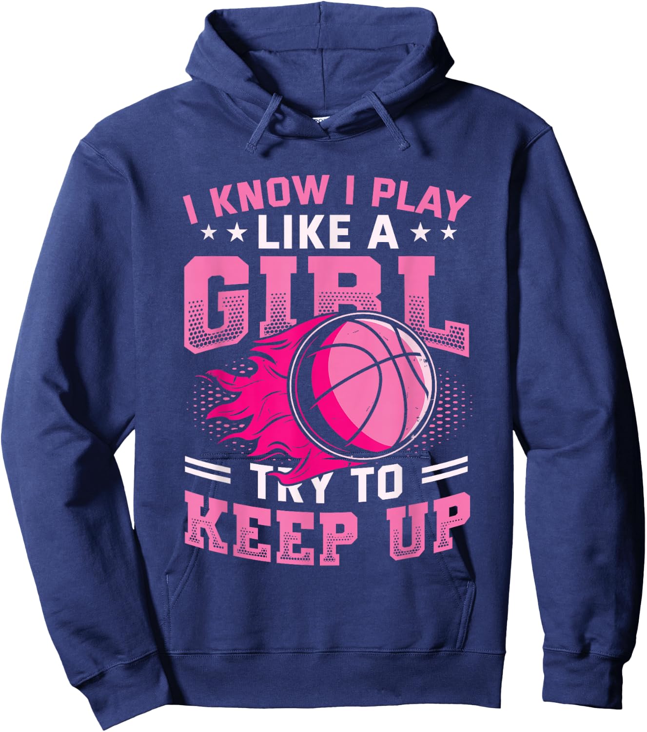 Play Like A Girl Basketball Hoodie - Hoodie | Navy
