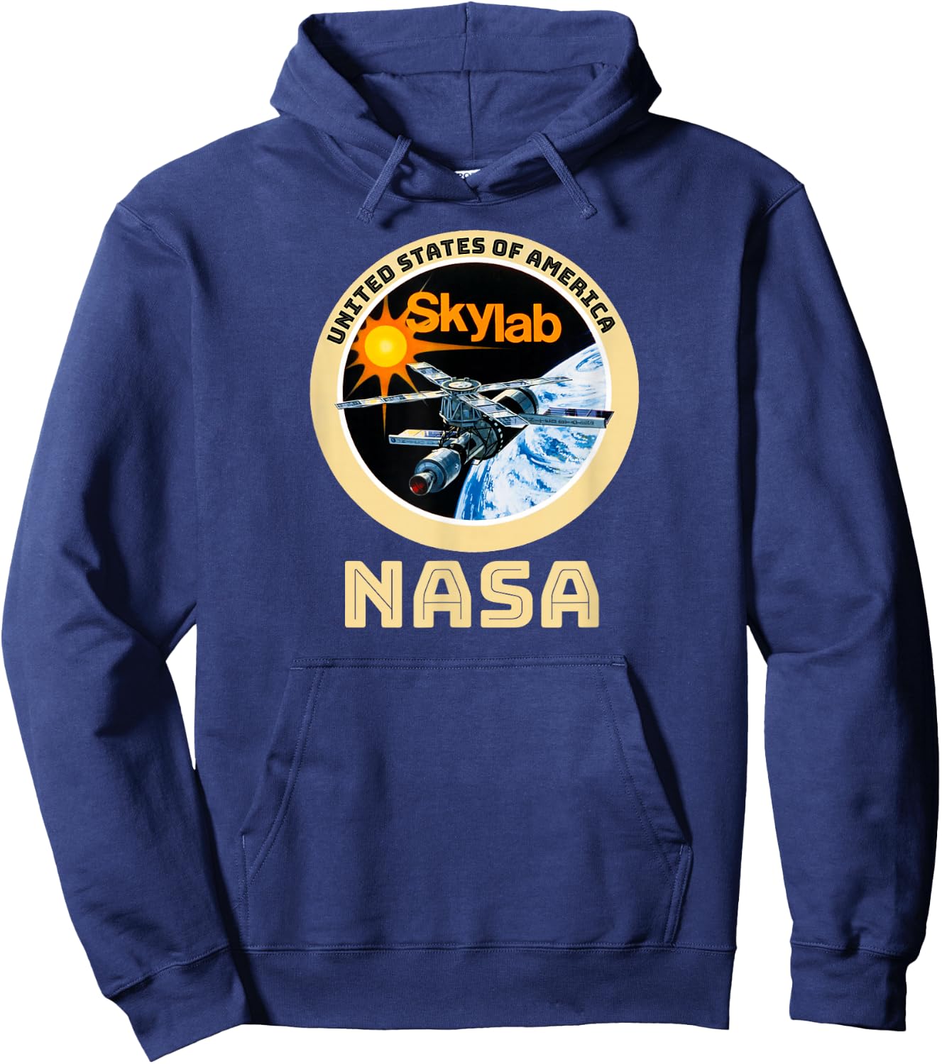 USA Skylab NASA T Shirt Hoodie - Hoodie | Navy
