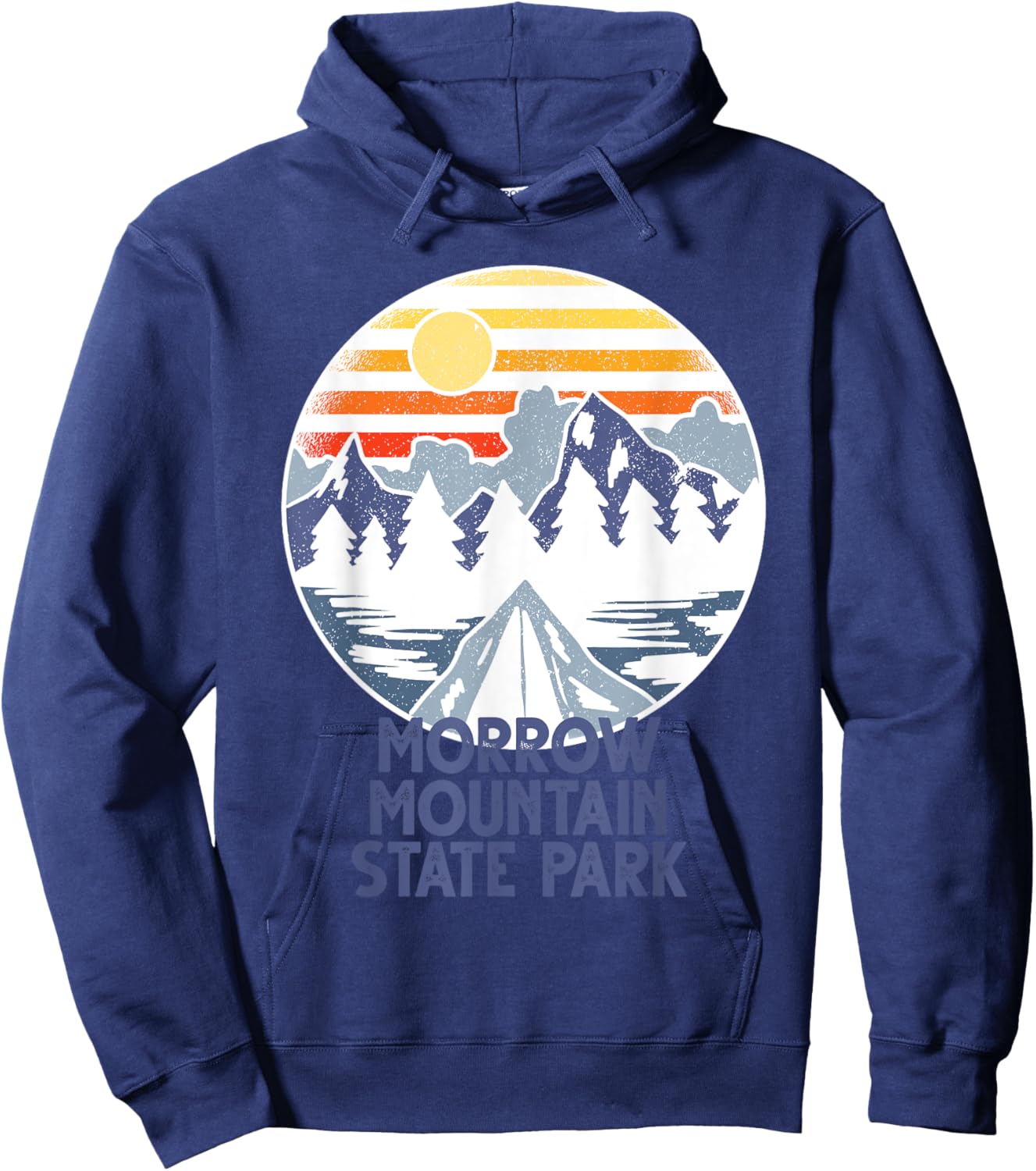 Morrow Mountain State Park, North Carolina Camping Hoodie - Hoodie | Navy