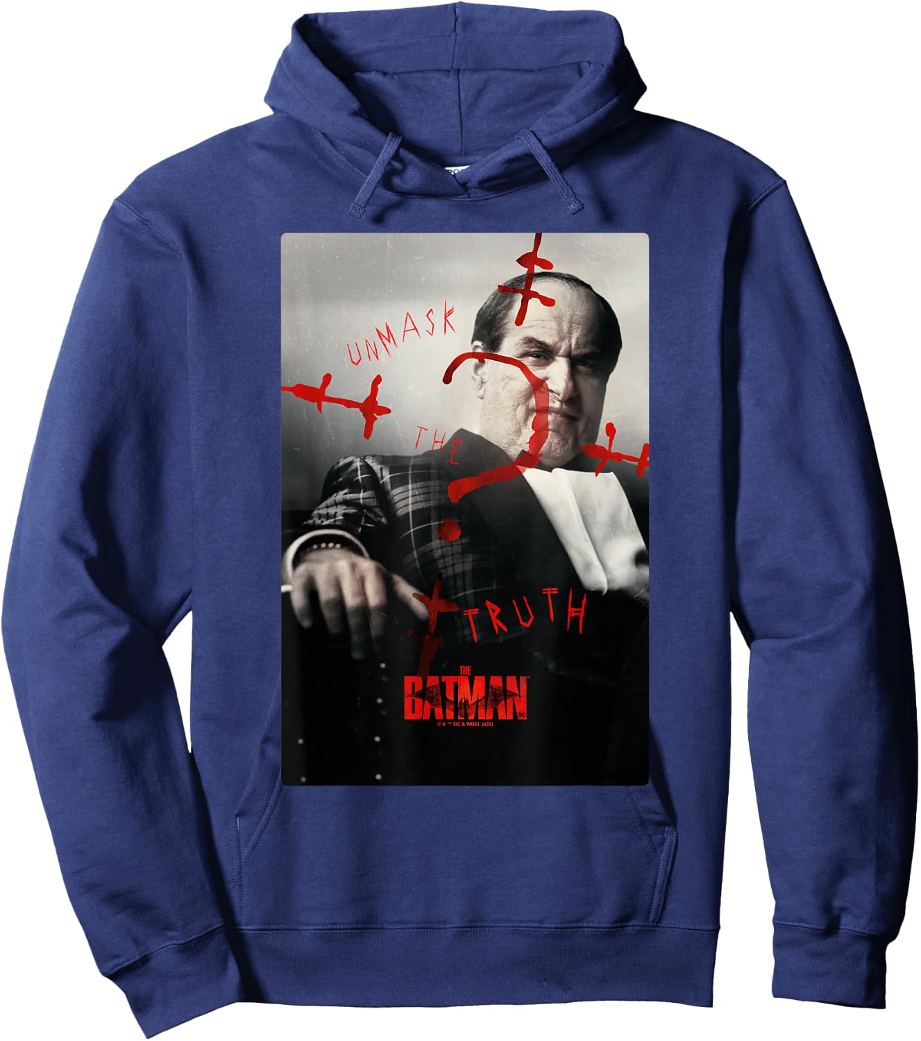 The Batman Penguin Question Mark Real Photo Poster Hoodie - Hoodie | Navy