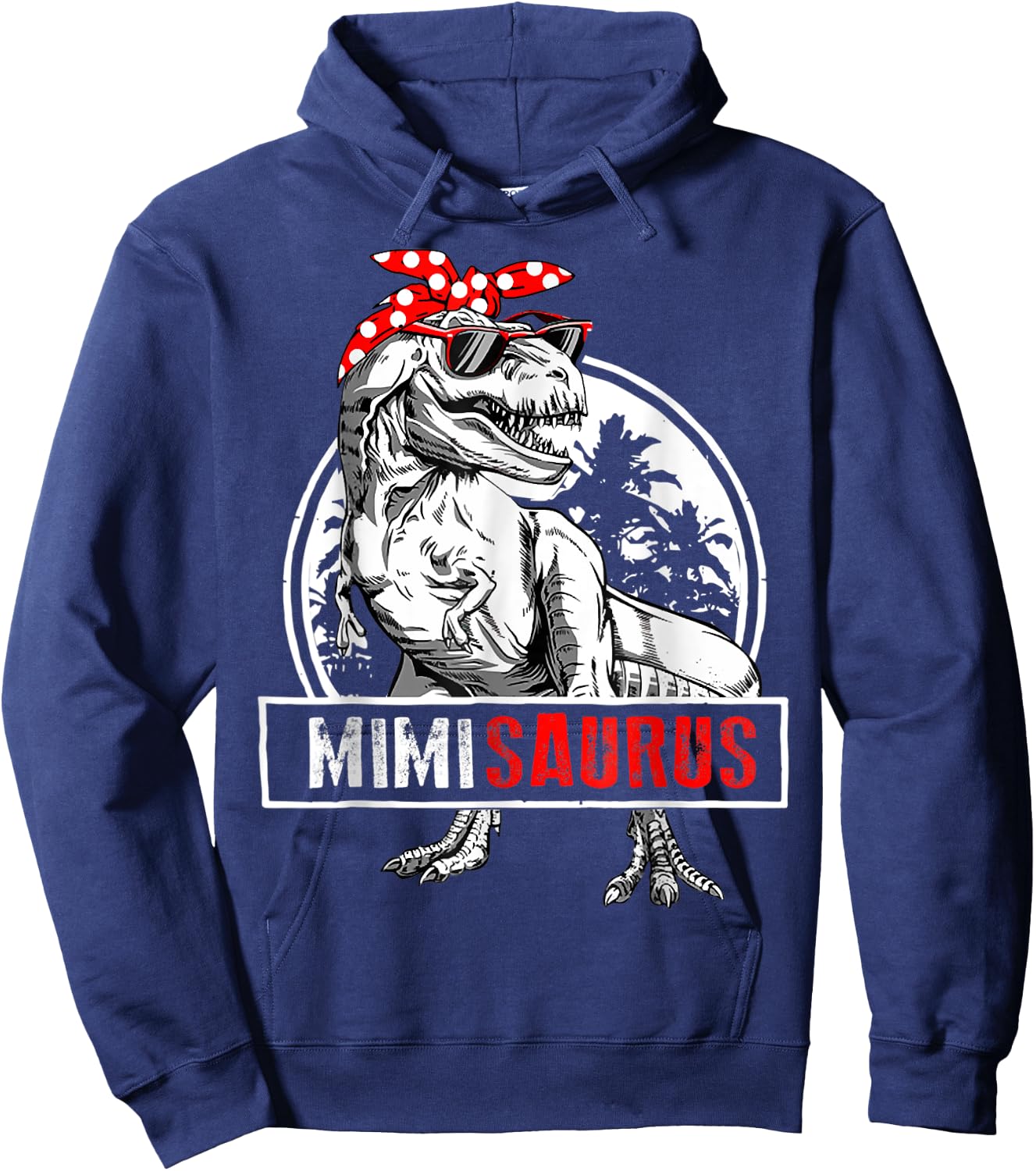 Mimisaurus T Rex Dinosaur Mimi Saurus Mother's Day Hoodie - Hoodie | Navy