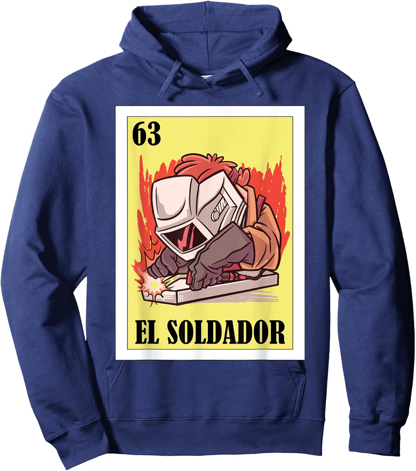 Funny Mexican Welding Design for Welders - El Soldador Hoodie - Hoodie | Navy