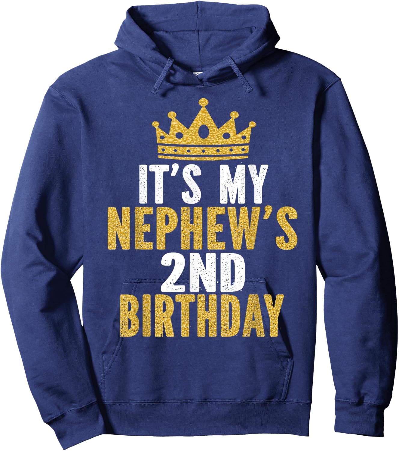 It's My Nephew's 2nd Birthday 2 Years Old Family Matching Hoodie - Hoodie | Navy