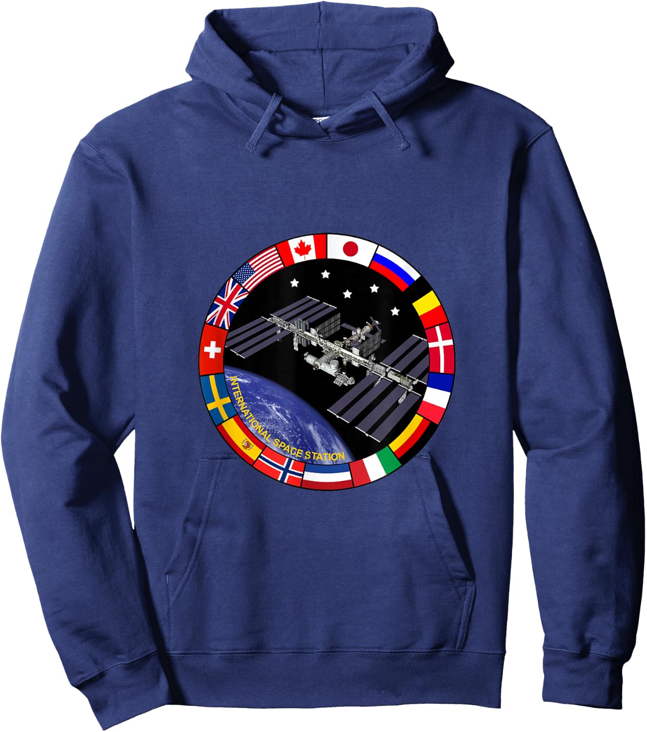 International Space Station NASA ISS Flag Logo Hoodie - Hoodie | Navy