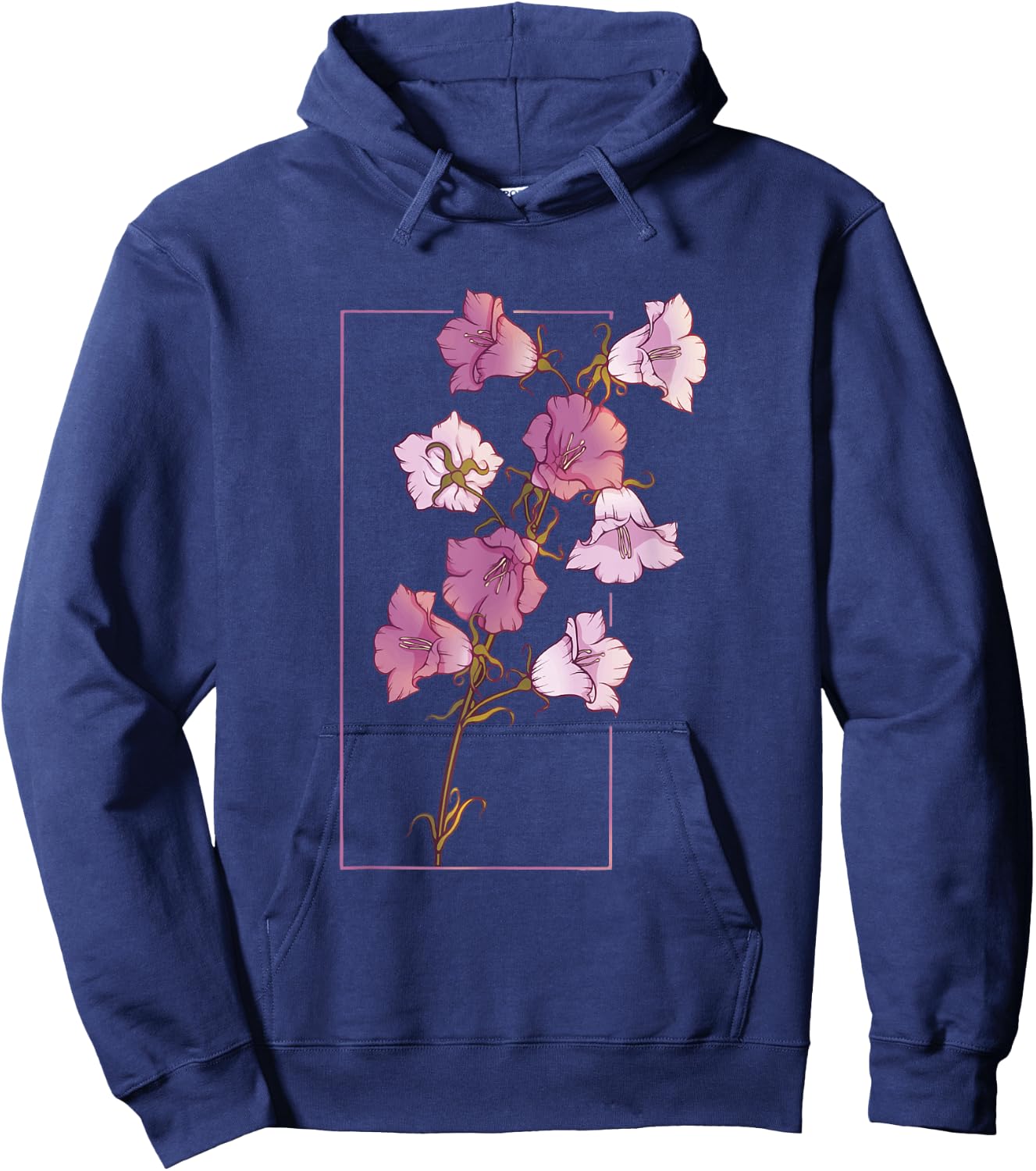 Floral Flower Bellflower Campanula Wildflower Hoodie - Hoodie | Navy