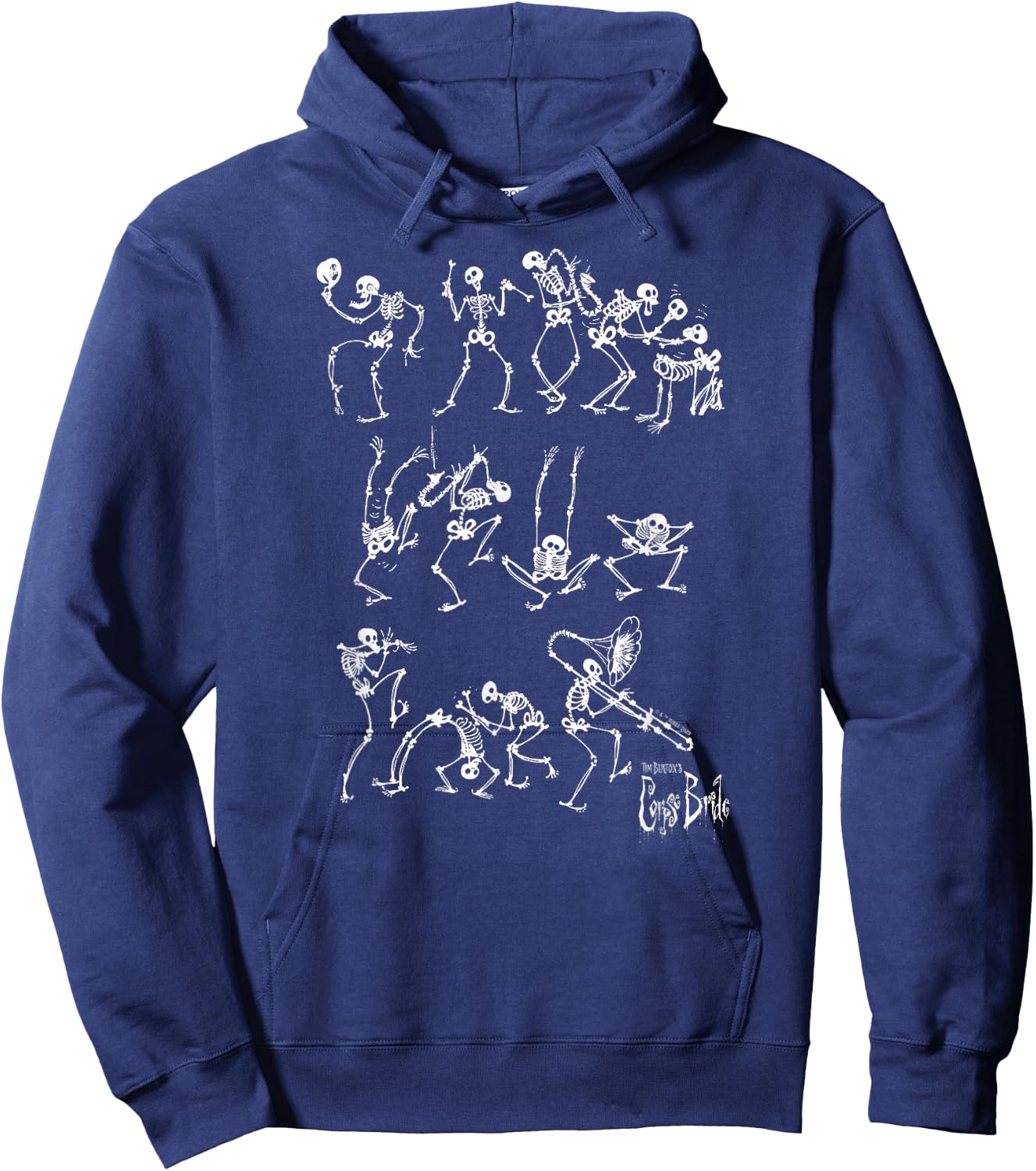 Corpse Bride - Skeleton Band Hoodie - Hoodie | Navy