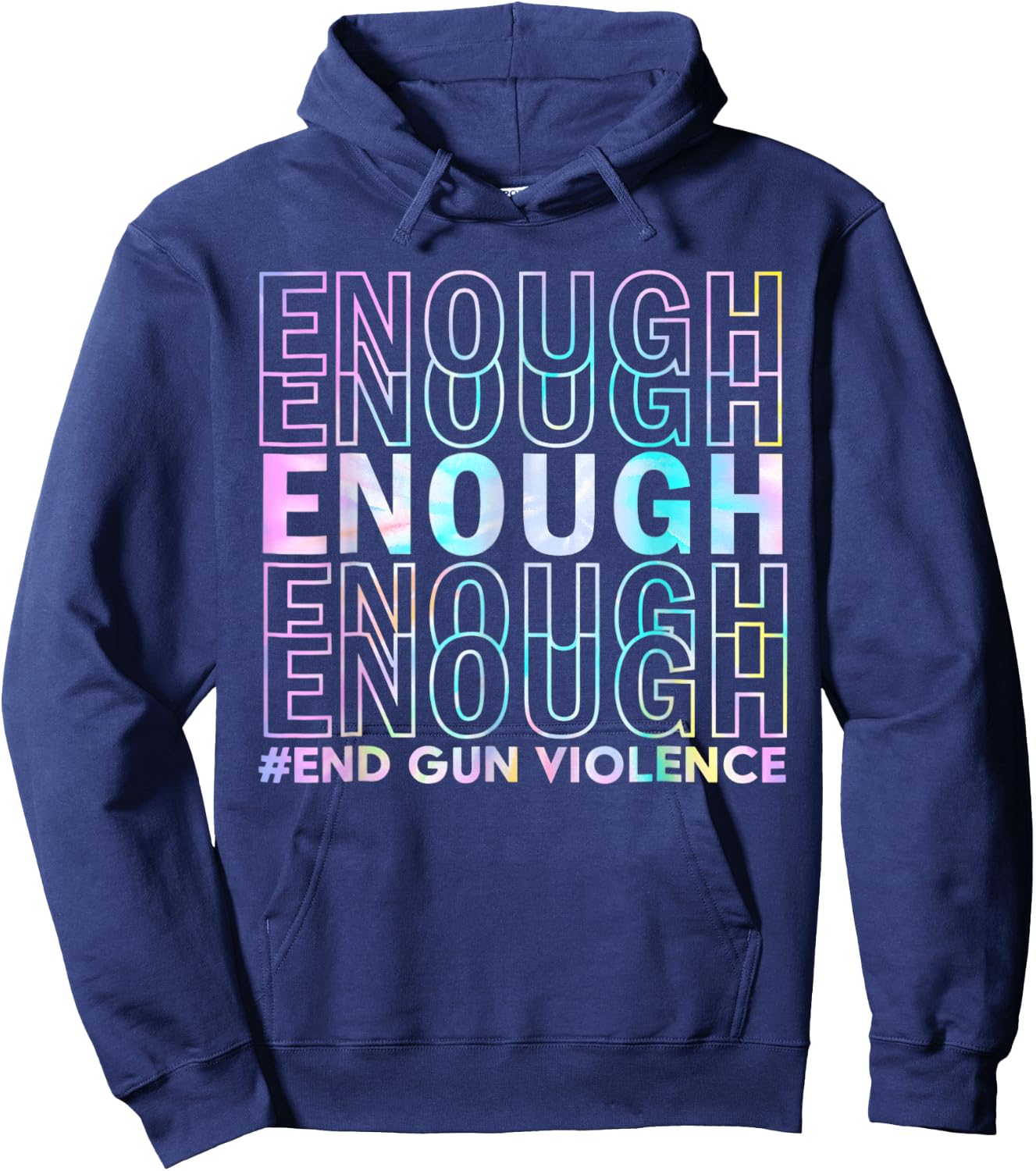 Enough End Gun Violence Awareness Day Wear Orange Hoodie - Hoodie | Navy