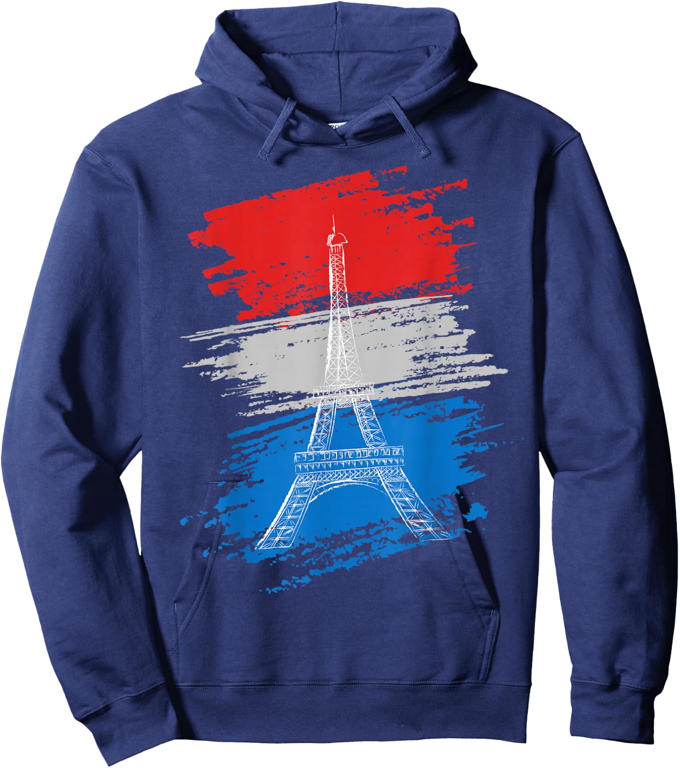 Eiffel Tower Paris Family Vacation Retro Men Women Hoodie - Hoodie | Navy