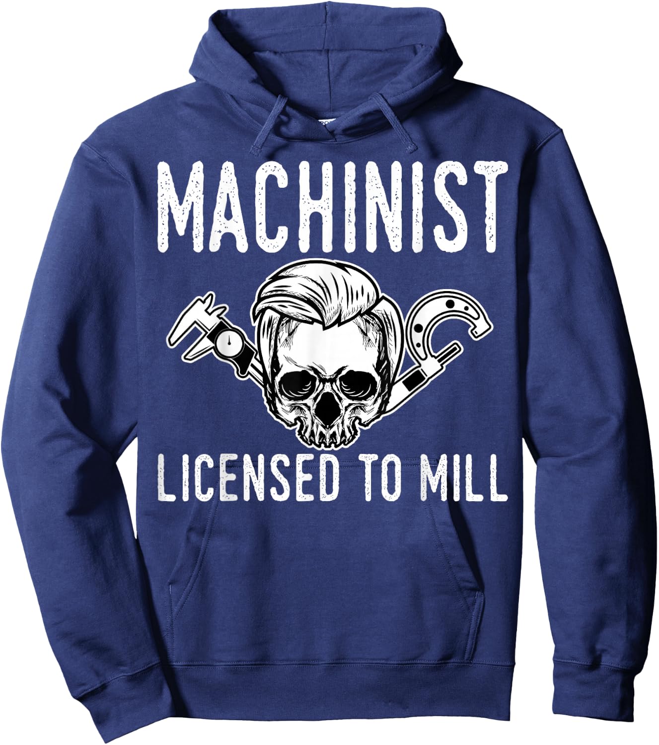 Machinist Machine Tools Operator Profession Machinery Job Hoodie - Hoodie | Navy