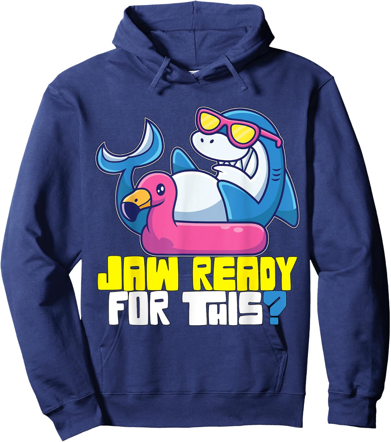 Jaw ready for this? Summer Vacation Ocean Surfing Women Hoodie - Hoodie | Navy