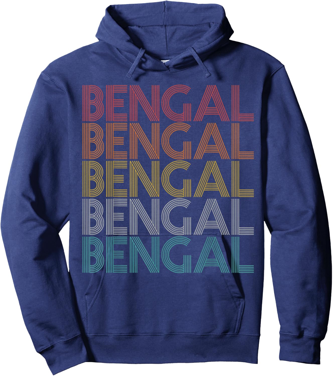 Retro Vintage Bengal Hoodie - Hoodie | Navy