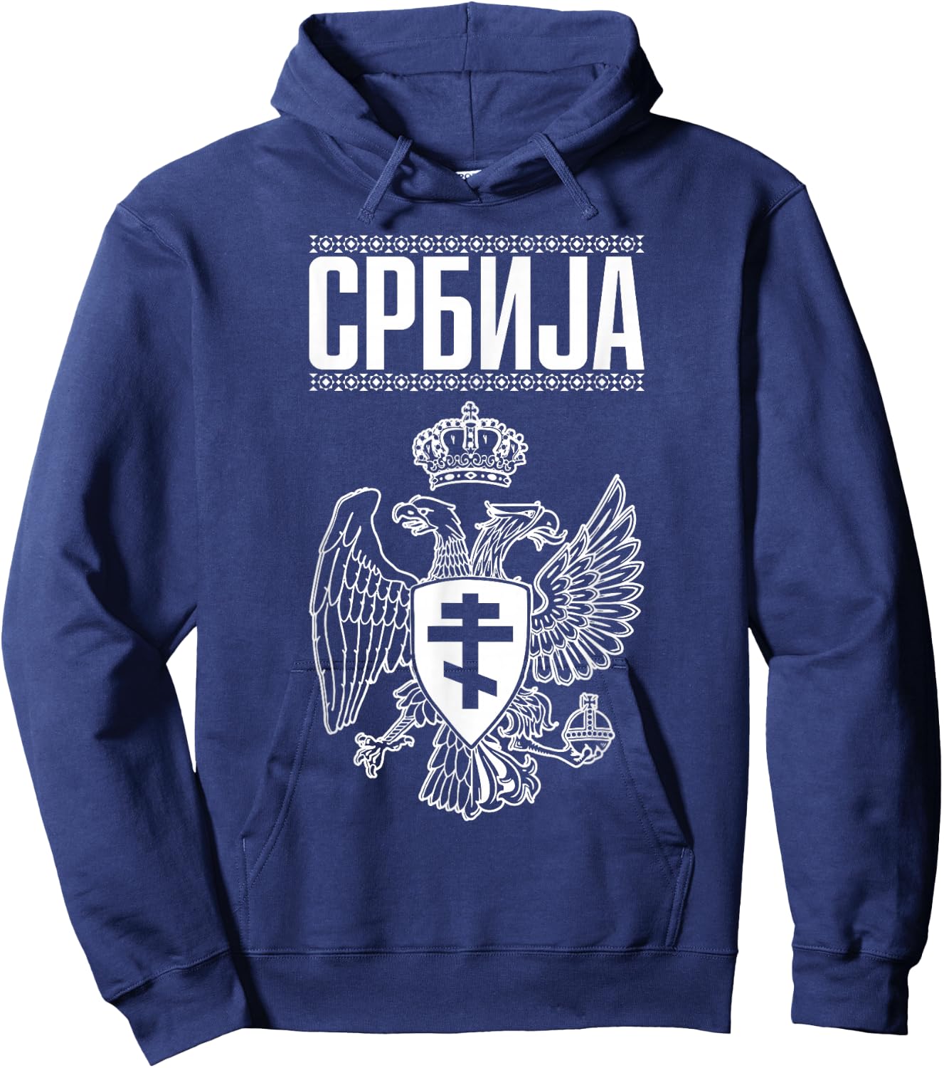 Serbia Serbian Serbian Srbija Eagle Hoodie - Hoodie | Navy