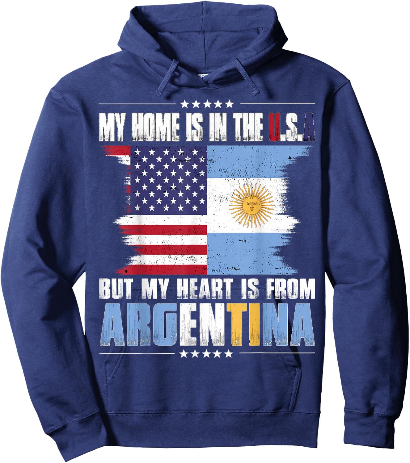 American Grown Patriot Argentinian American from Argentina Hoodie - Hoodie | Navy