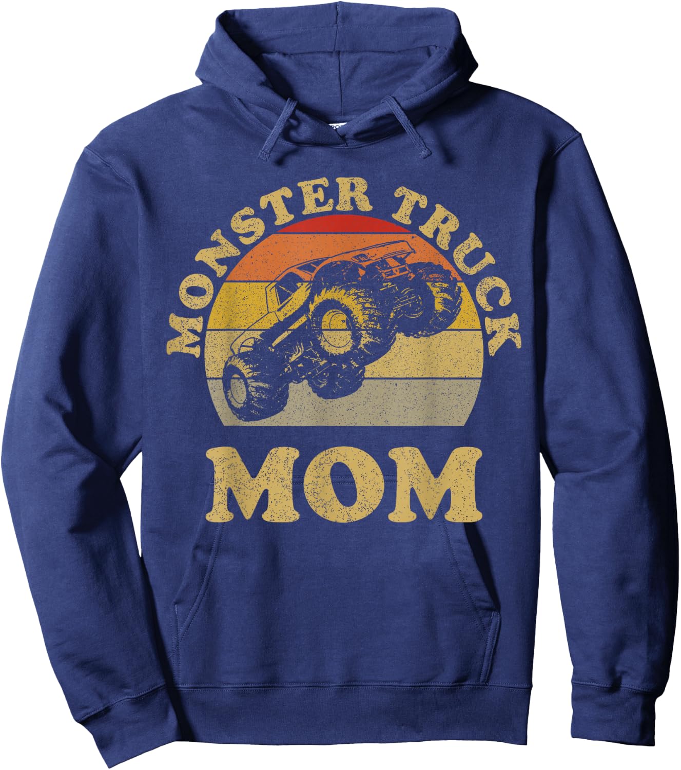 Monster Truck Mom Retro Vintage Monster Truck Shirt Hoodie - Hoodie | Navy