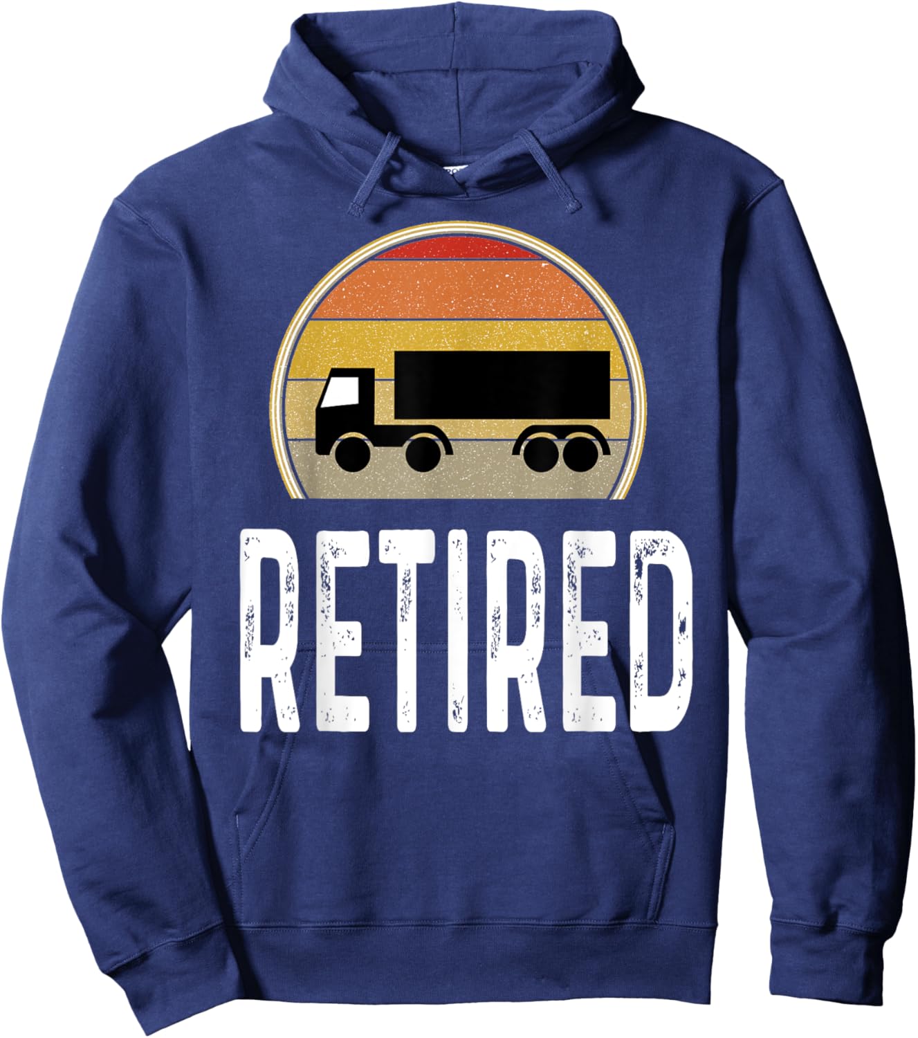 Semi Truck Driver Retired Operator Retirement Senior Citizen Hoodie - Hoodie | Navy