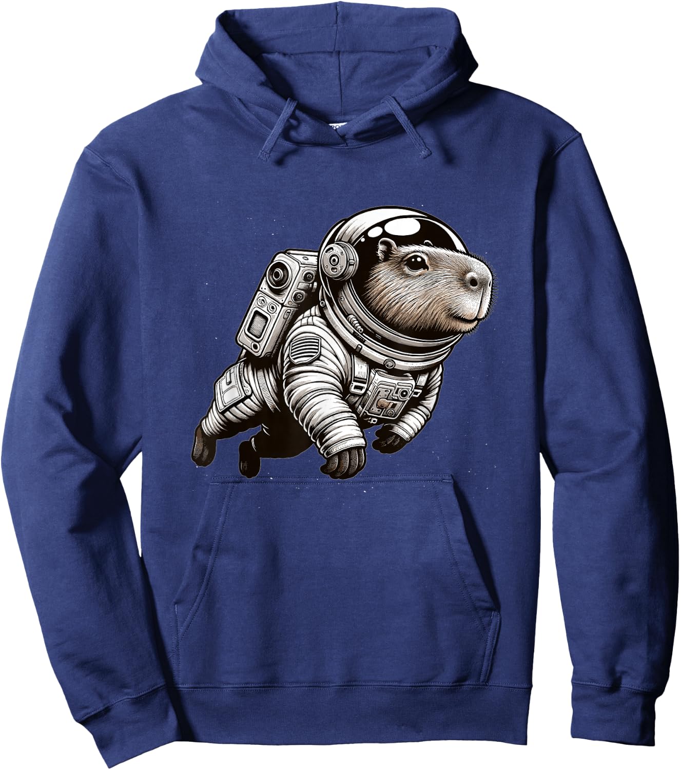 Astronaut Funny Capybara Space Hoodie - Hoodie | Navy