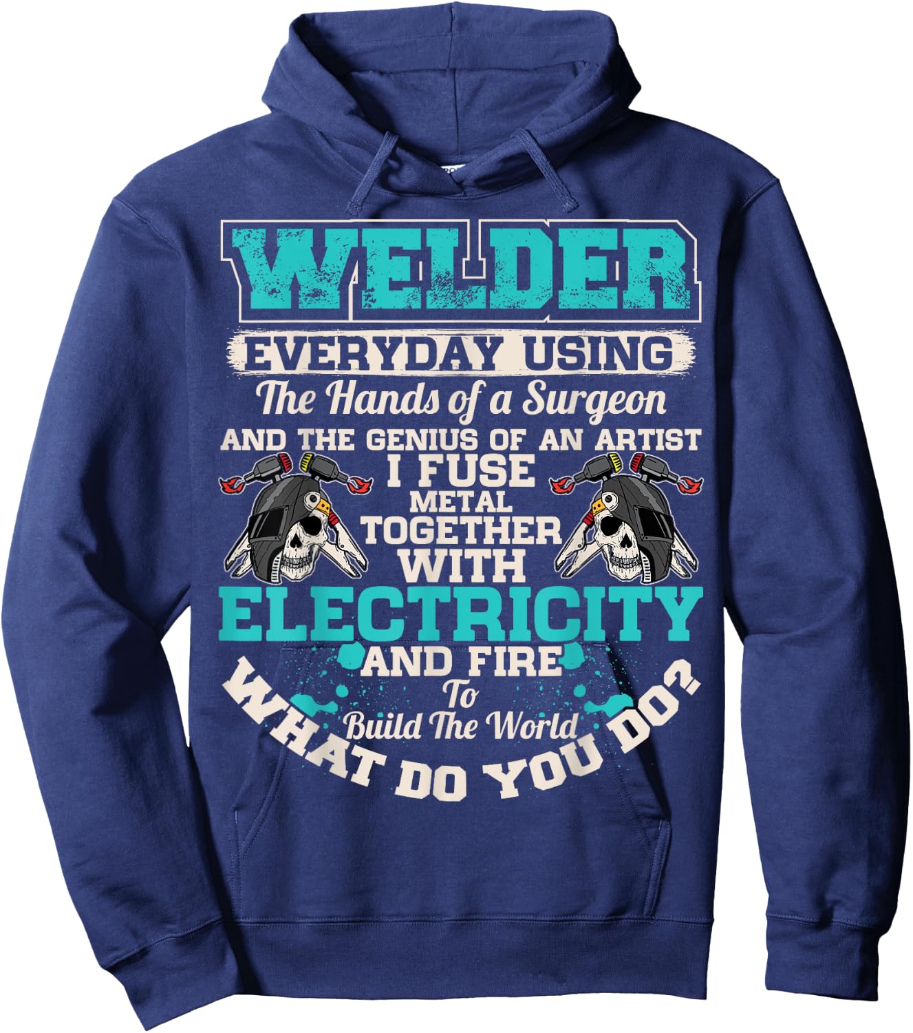Welding Surgeon Welder Funny Welding Dad Father Hoodie - Hoodie | Navy
