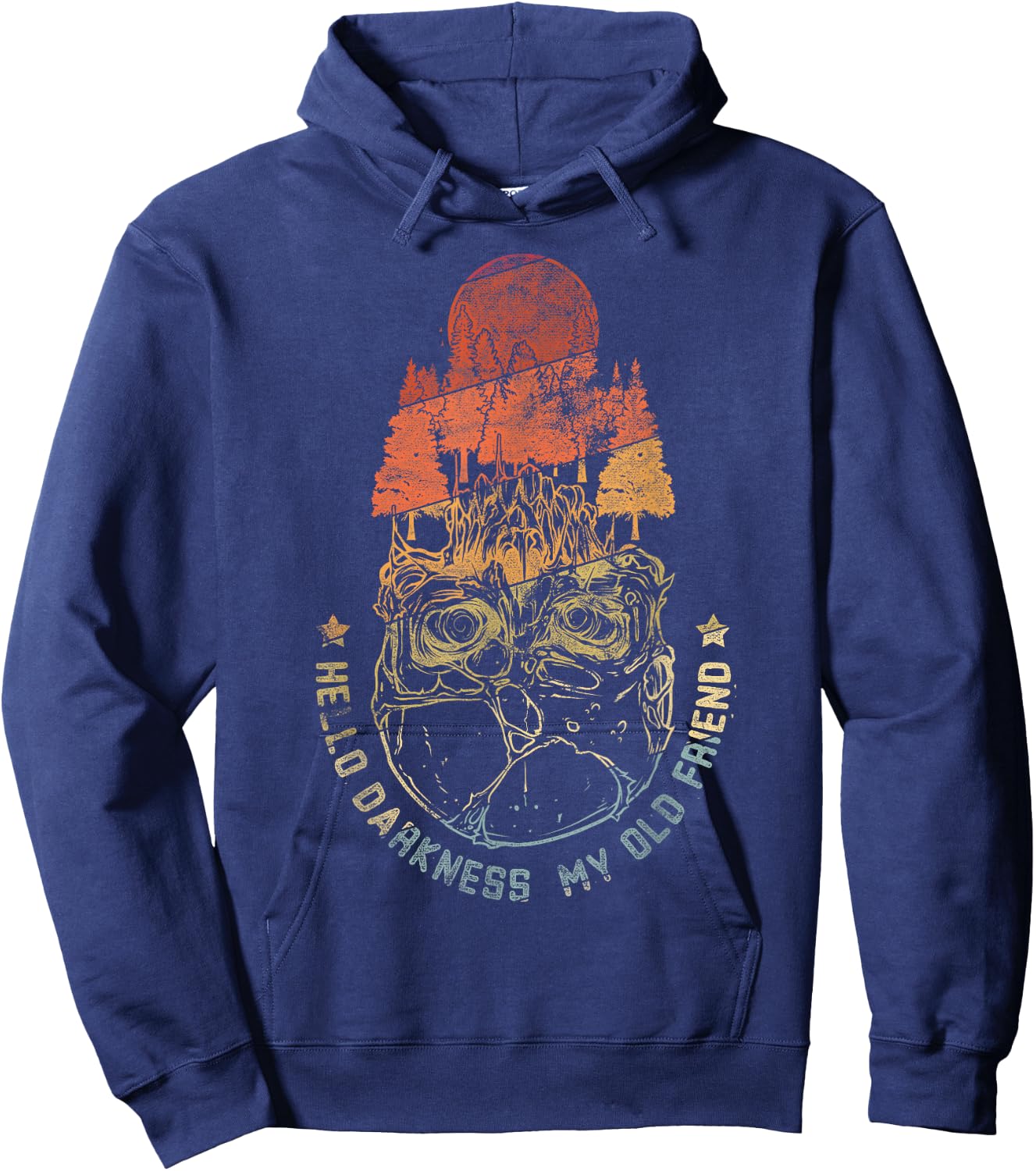 Hello Darkness My Old Friend Vintage Hoodie - Hoodie | Navy