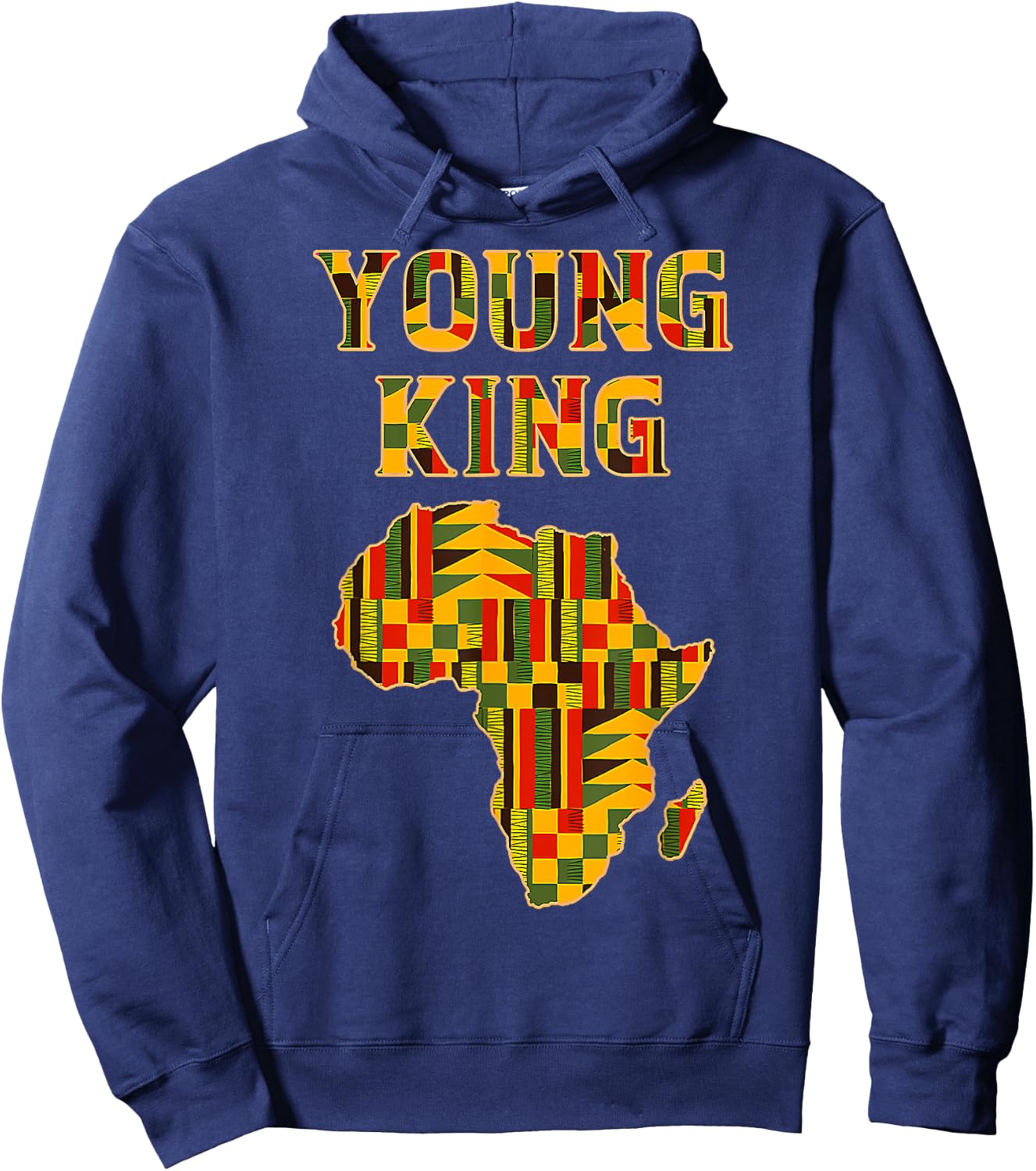 Cool African Kente Art Men Boys Kids African American Print Hoodie - Hoodie | Navy
