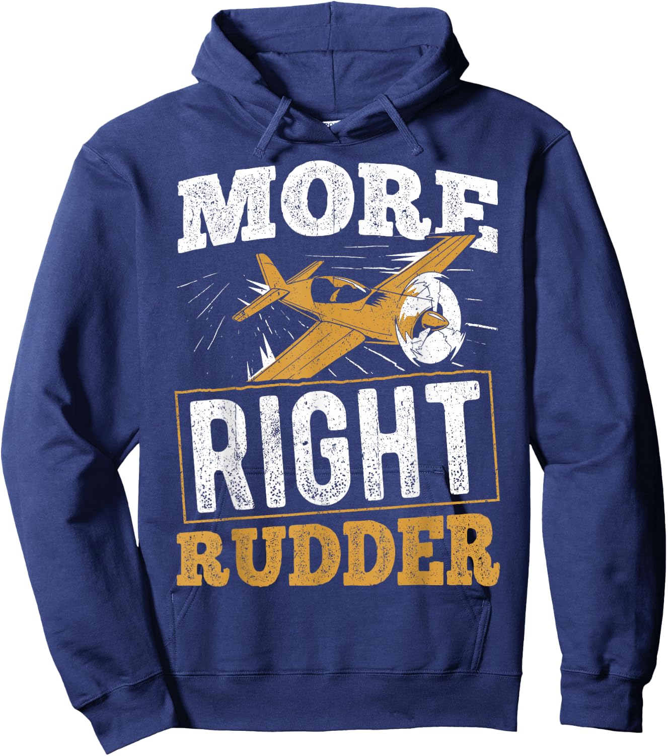 More Right Rudder - Aviation Plane Flying in the Air Hoodie - Hoodie | Navy