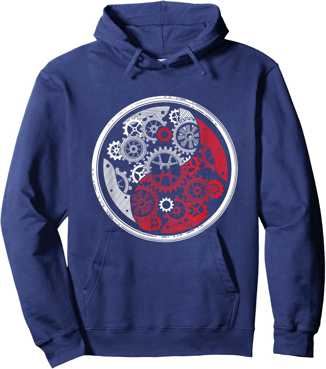 Gear Wheel Wheels Yin And Yang Mechanic Watch Time Gift Hoodie - Hoodie | Navy