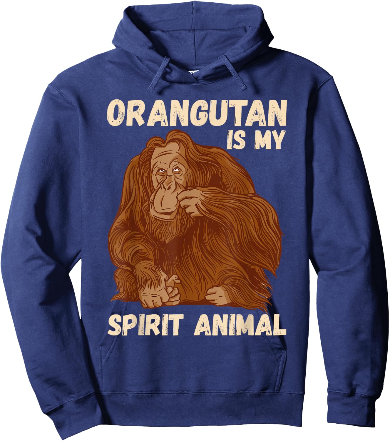 Orangutan Spirit Animal Motivation Native Ape Orang-Utan Hoodie - Hoodie | Navy