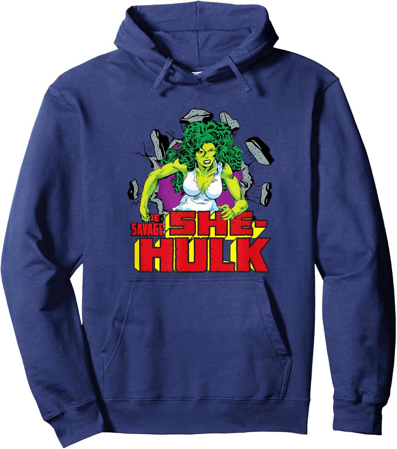 Marvel The Savage She-Hulk Retro Comic Hoodie - Hoodie | Navy