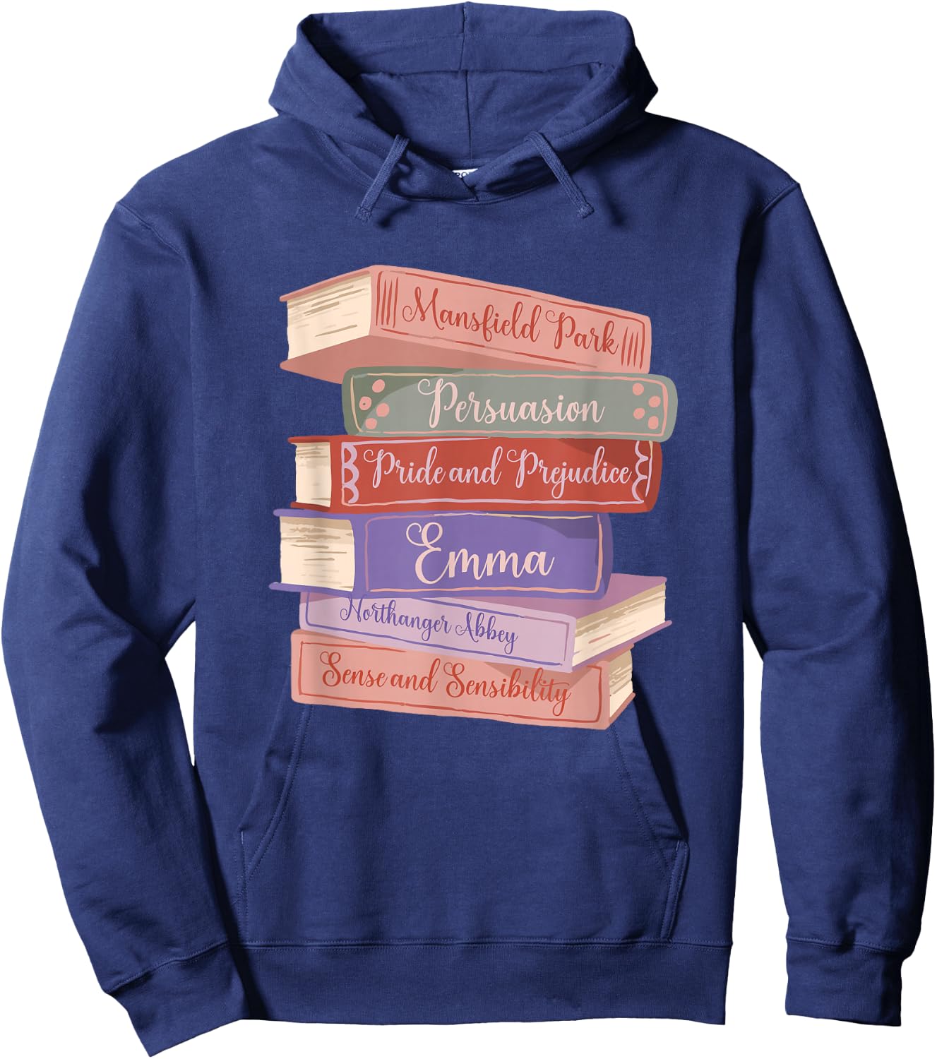 Literacy Austen Novels Romance Books Literary Jane Austen Small Hoodie - Hoodie | Navy