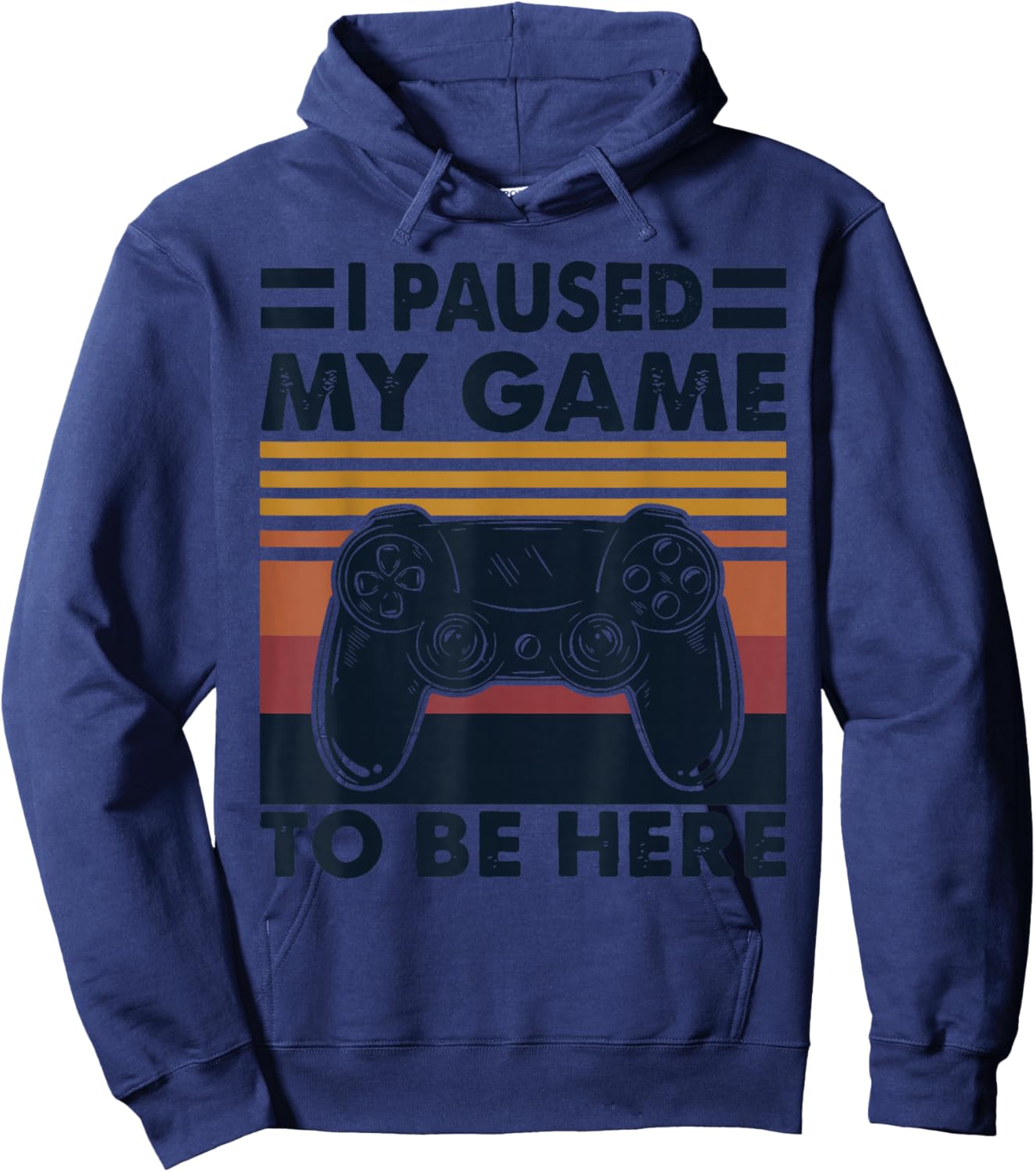 Vintage I Pause My Game To Be Here Hoodie - Hoodie | Navy