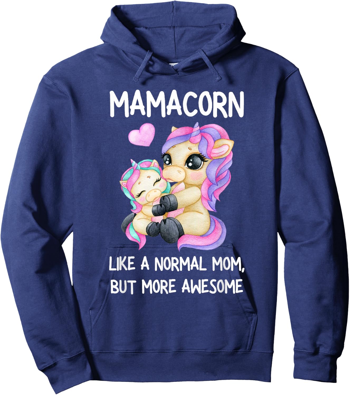 Funny Mamacorn Unicorn Costume Mom Mother's Day Hoodie - Hoodie | Navy