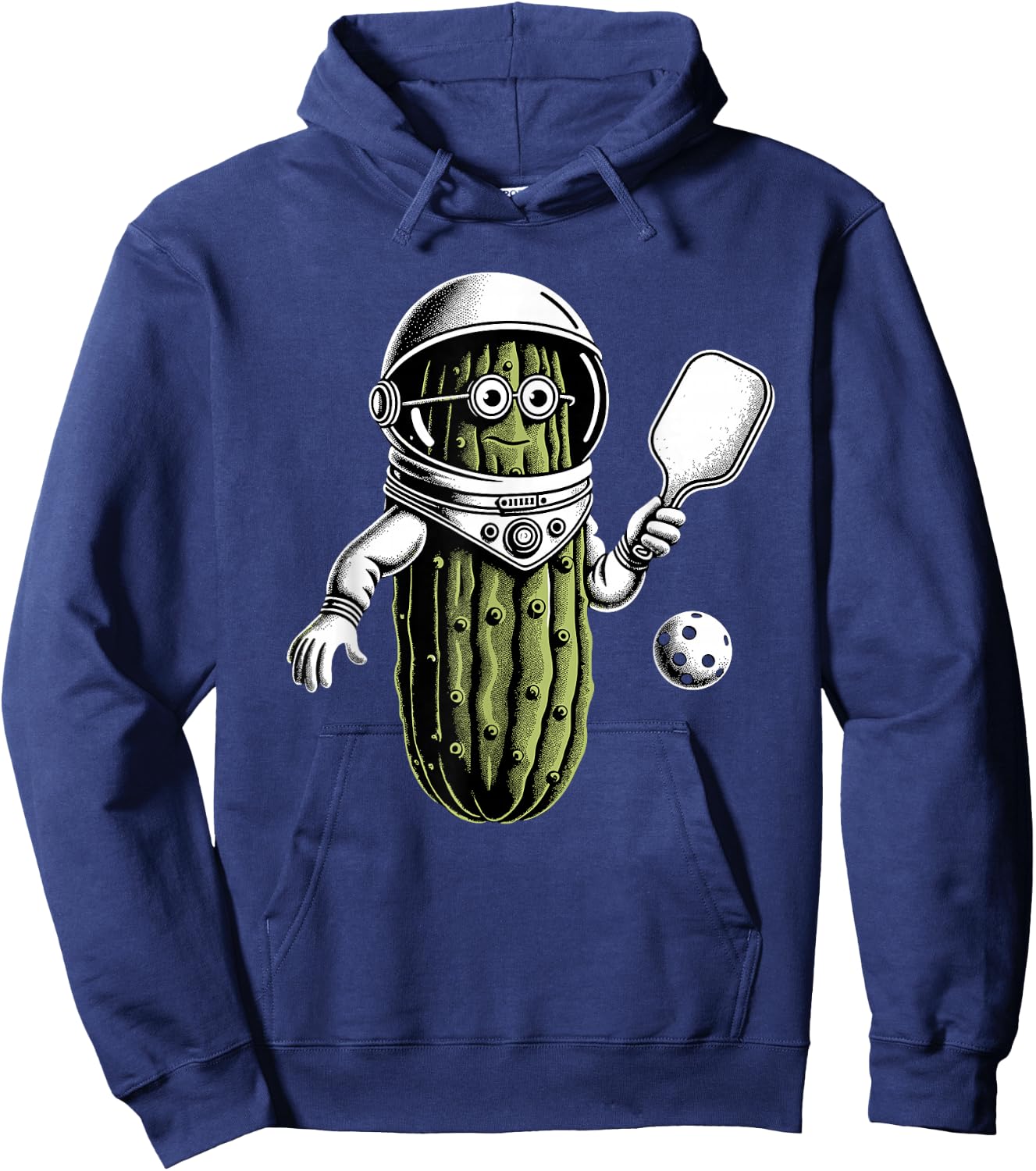 Space Astronaut Pickle Playing Pickleball Pickle Ball Player Hoodie - Hoodie | Navy