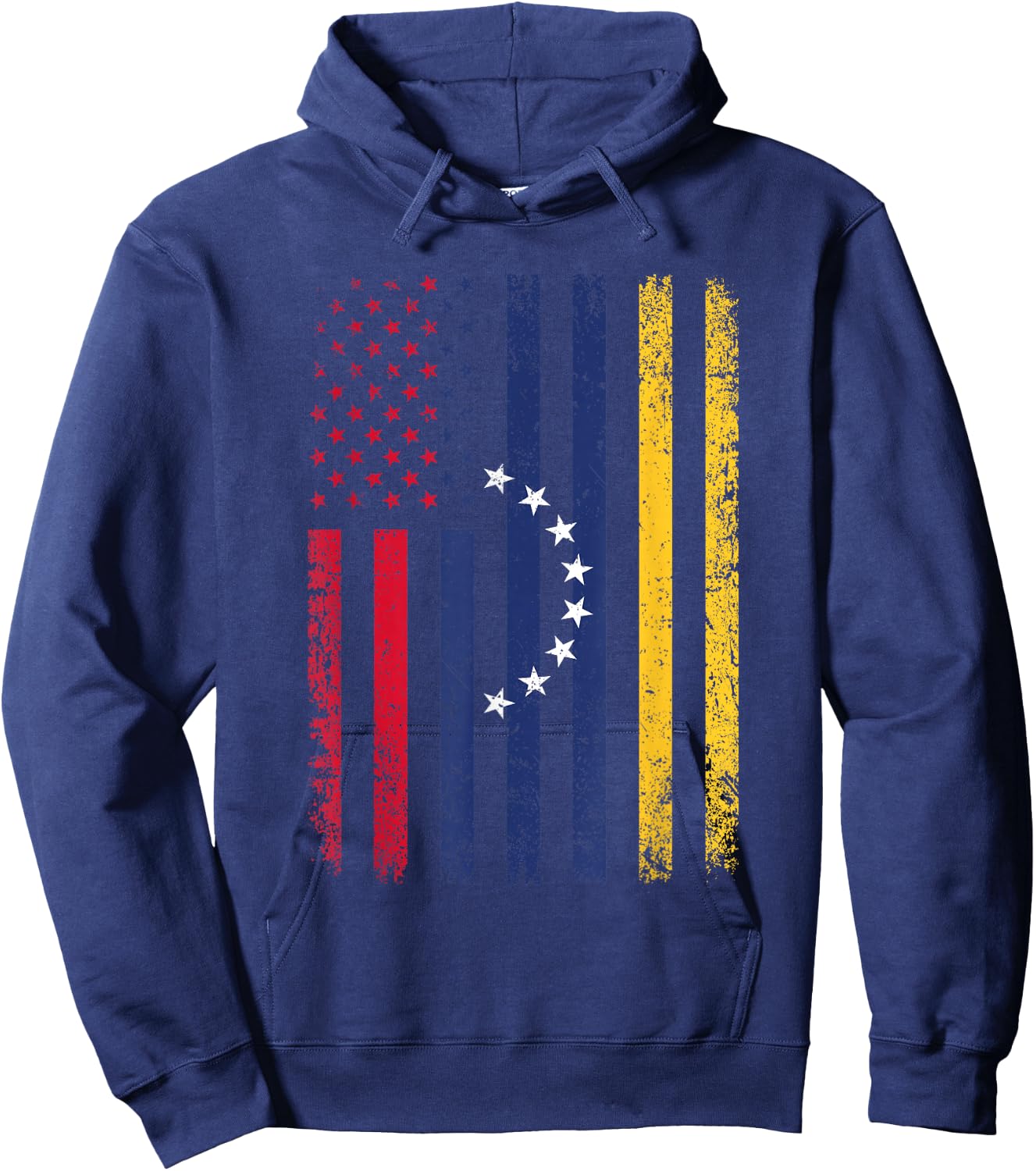 Venezuela Flag 4th of July USA Venezuelan Flag Hoodie - Hoodie | Navy