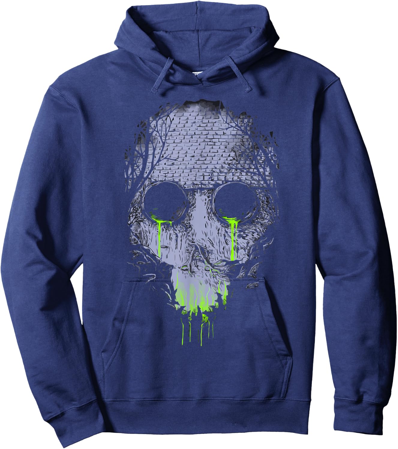 I Love Toxic Skull Waste Protect nature Hoodie - Hoodie | Navy
