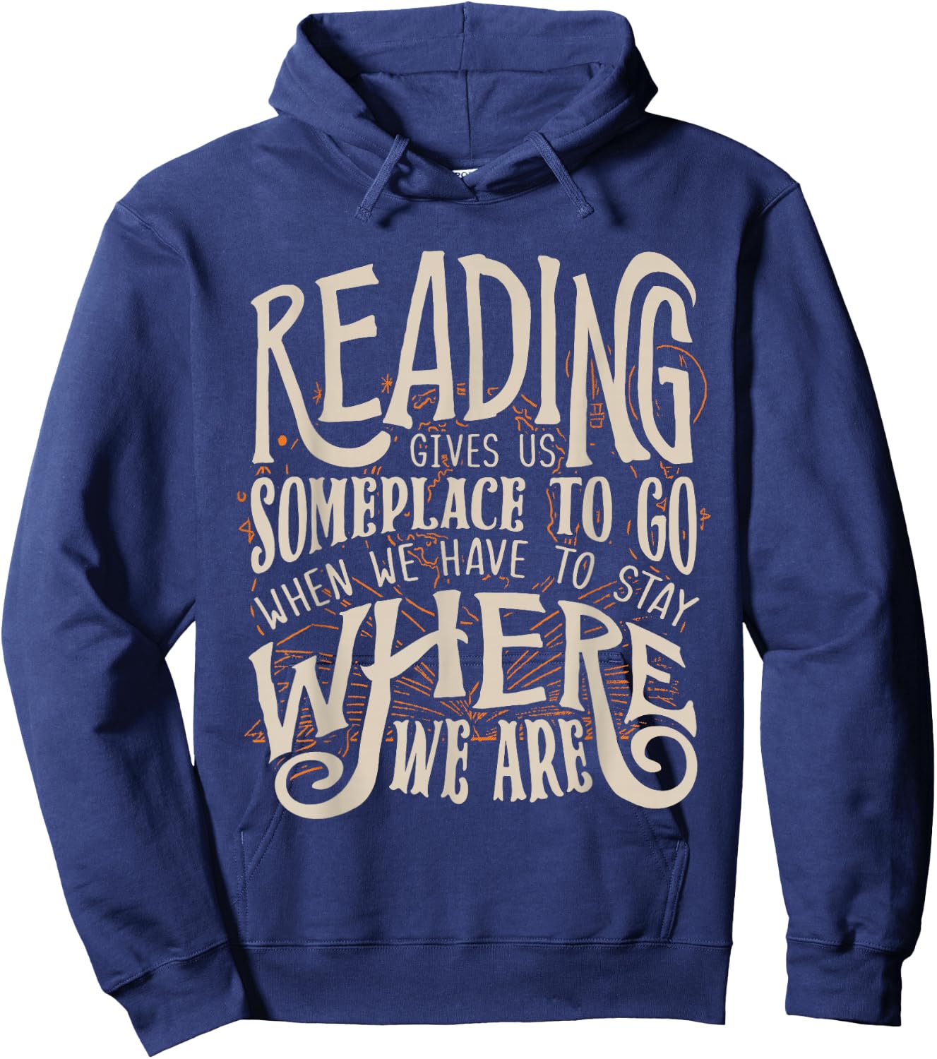 Book Lover Librarian Bookworm Reading Club Reading Hoodie - Hoodie | Navy