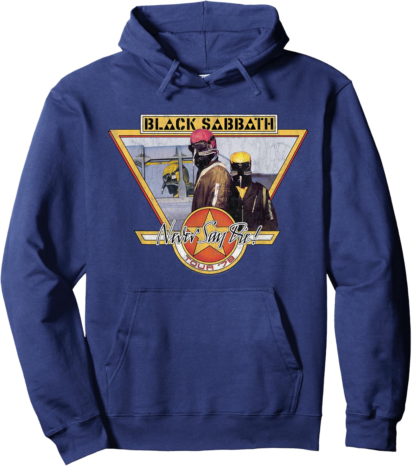 Black Sabbath Official Never Say Die Tour '78 Hoodie - Hoodie | Navy