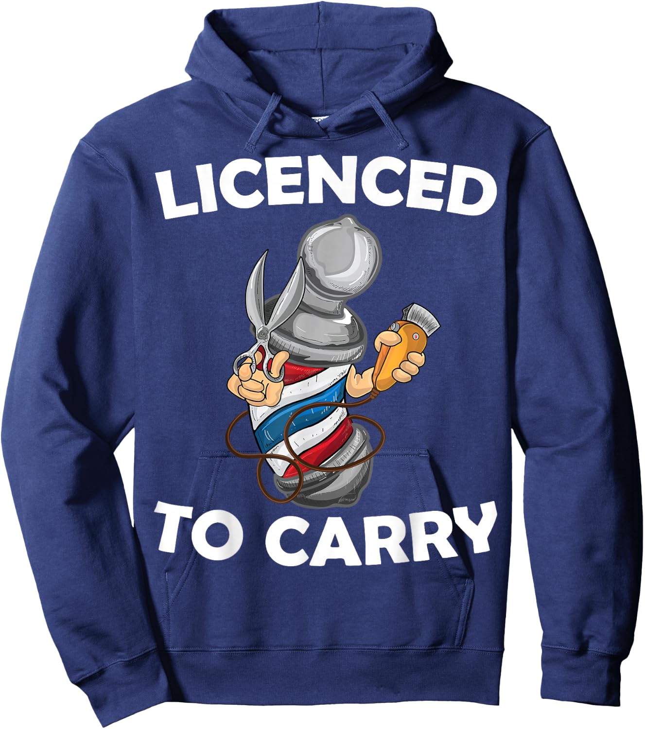 Funny Barber Design Hair Stylist Barbershop Lovers Hoodie - Hoodie | Navy