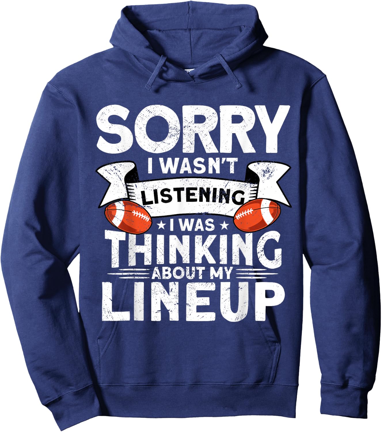 Funny Fantasy Football Player Outfit - Fantasy Football Hoodie - Hoodie | Navy